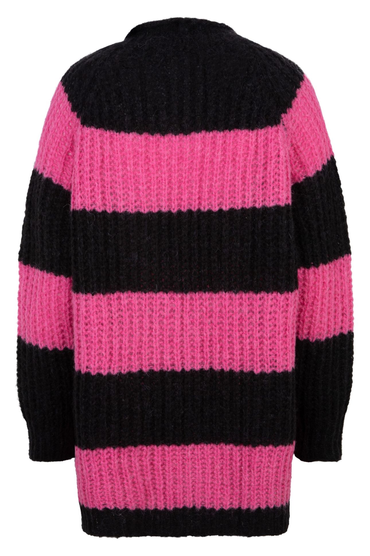 CARDIGAN STRIPED BLACK / PINK 6