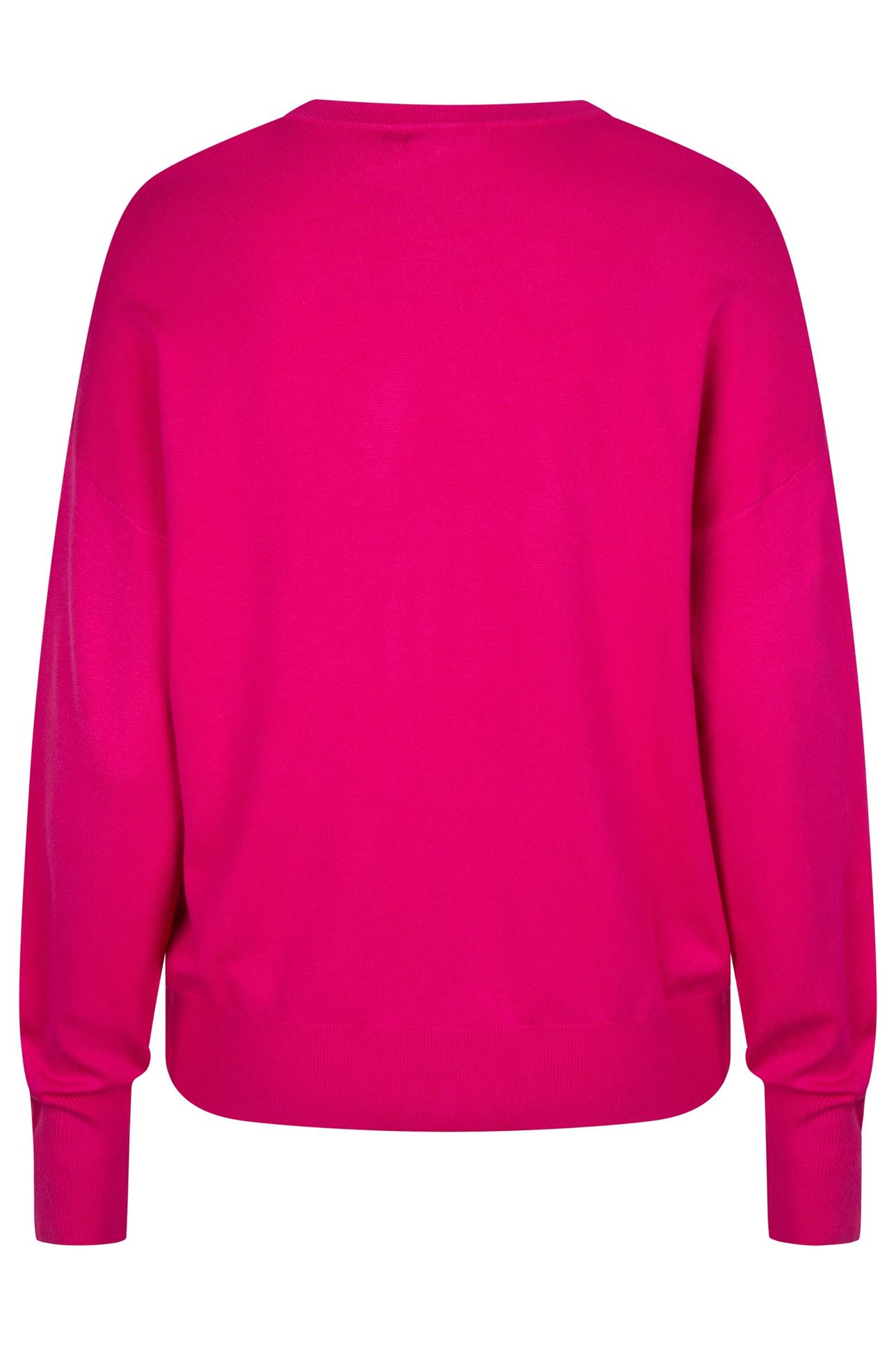 SWEATER BASIC BUTTON SLVE CUFF FUCHSIA 2