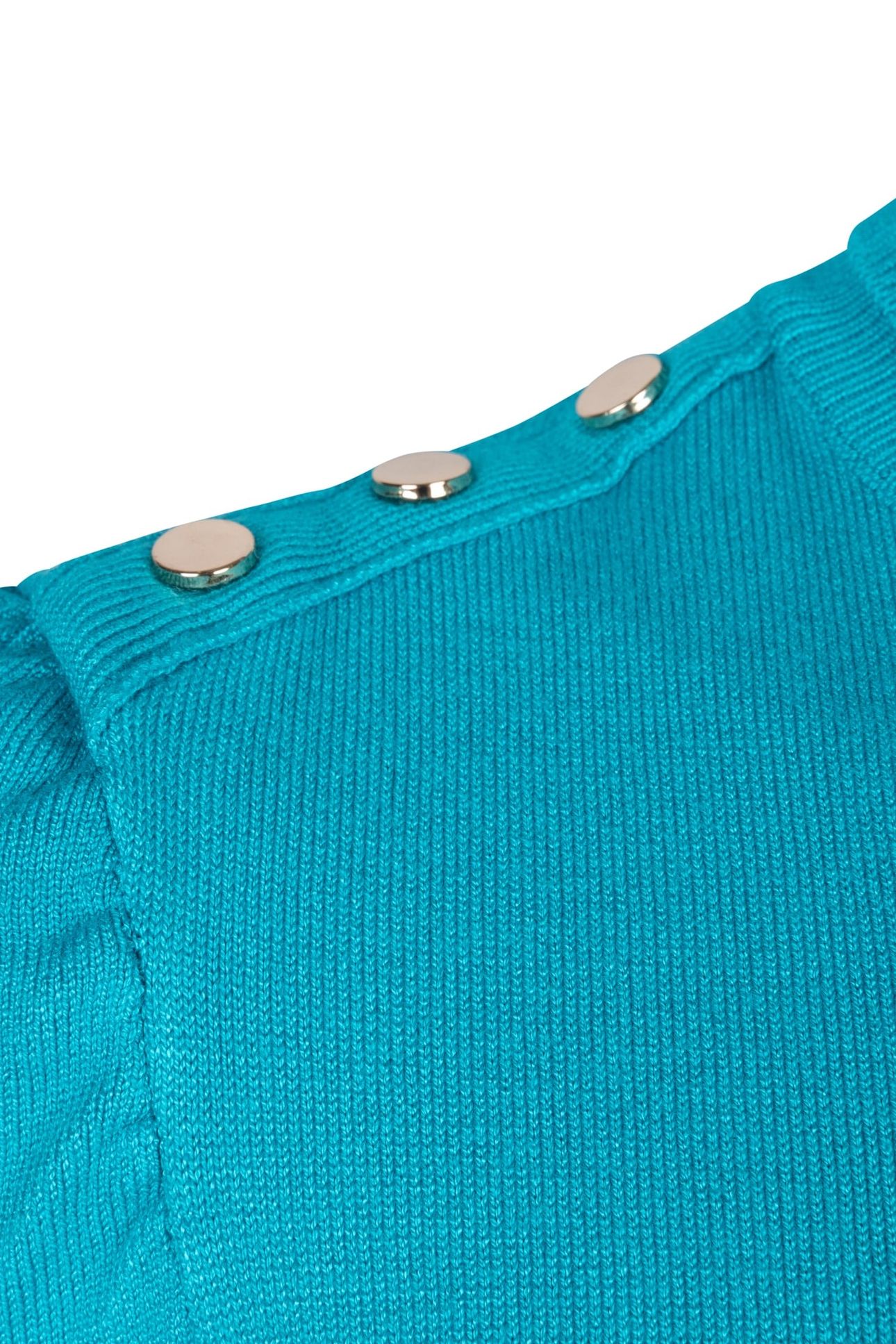 SWEATER FANCY DETAIL SHLDR BASIC KNIT PEACOCK BLUE 3