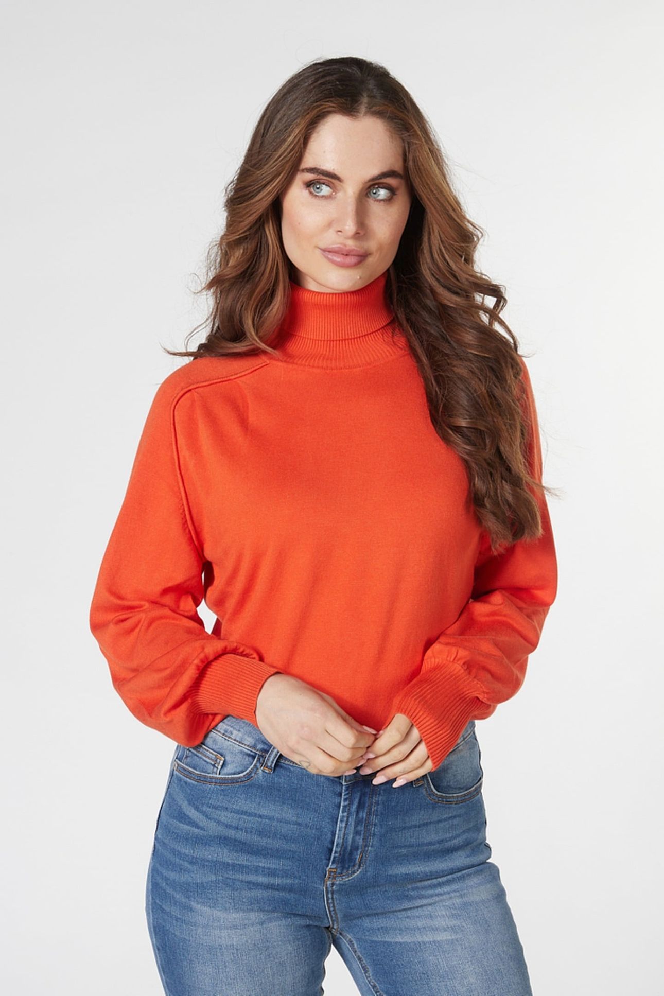 SWEATER RAGLAN COL RED CLAY 1