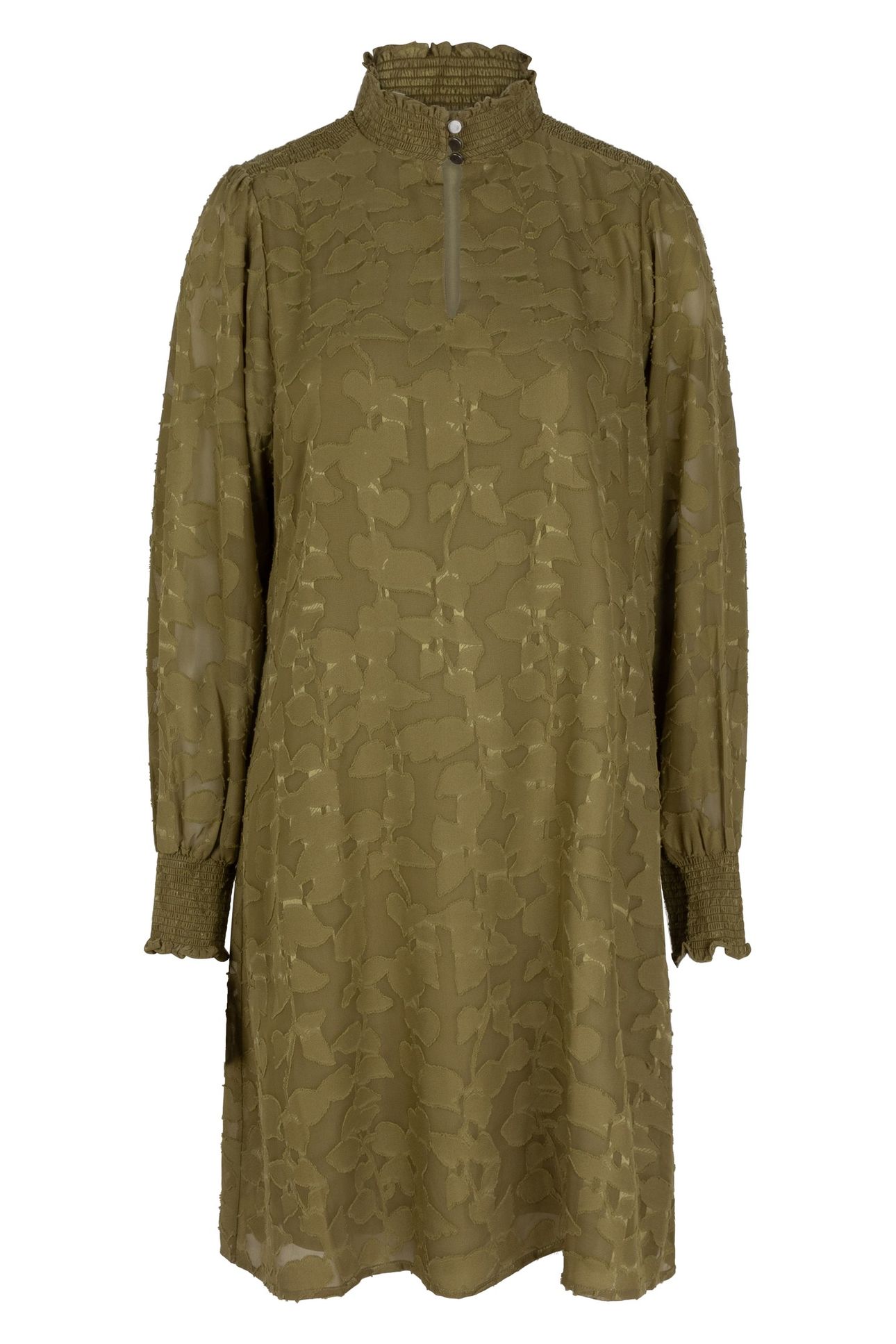 DRESS SMOCK JACQUARD OLIVE 4