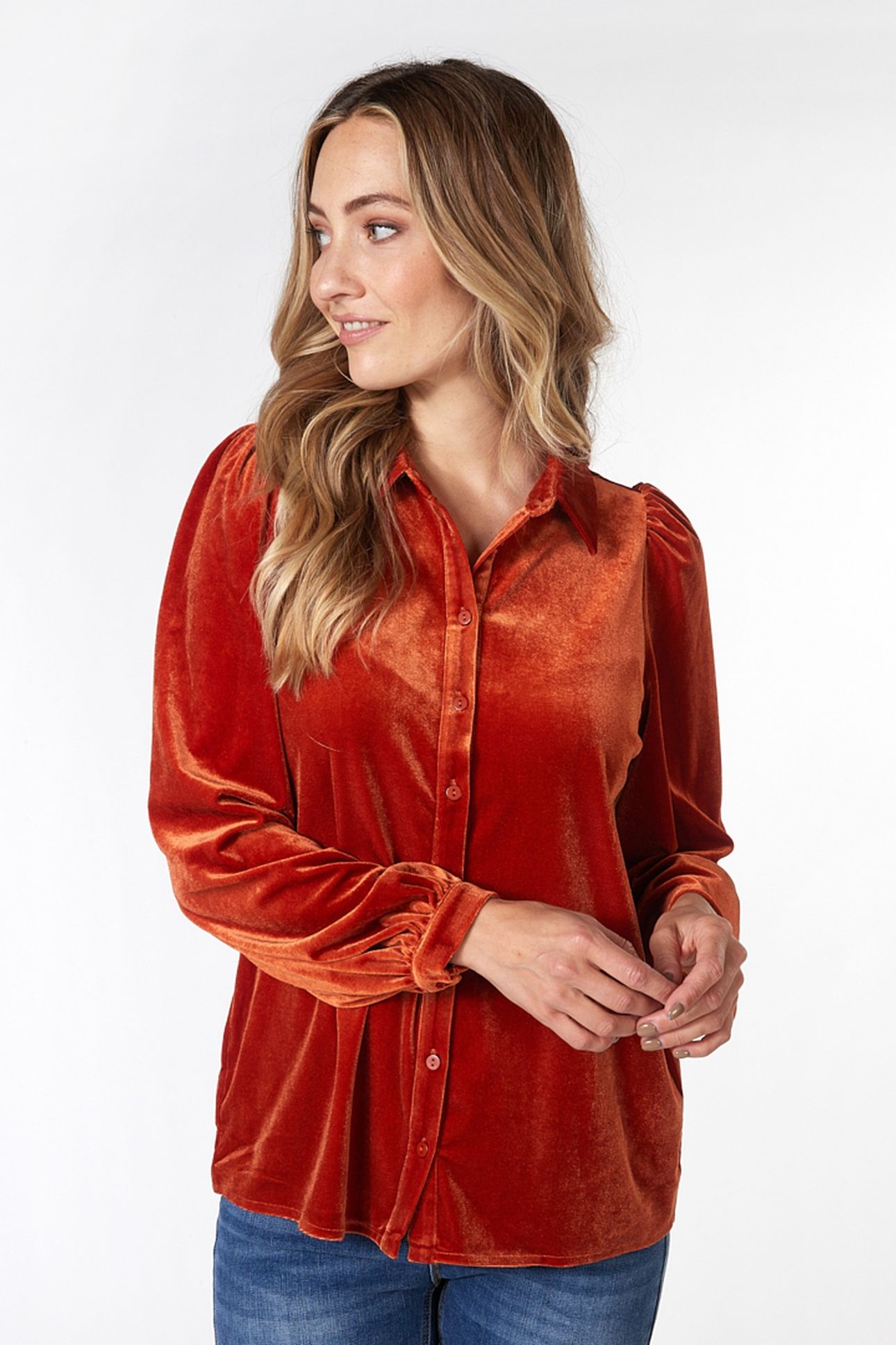 BLOUSE BASIC VELOURS PUMPKIN 3
