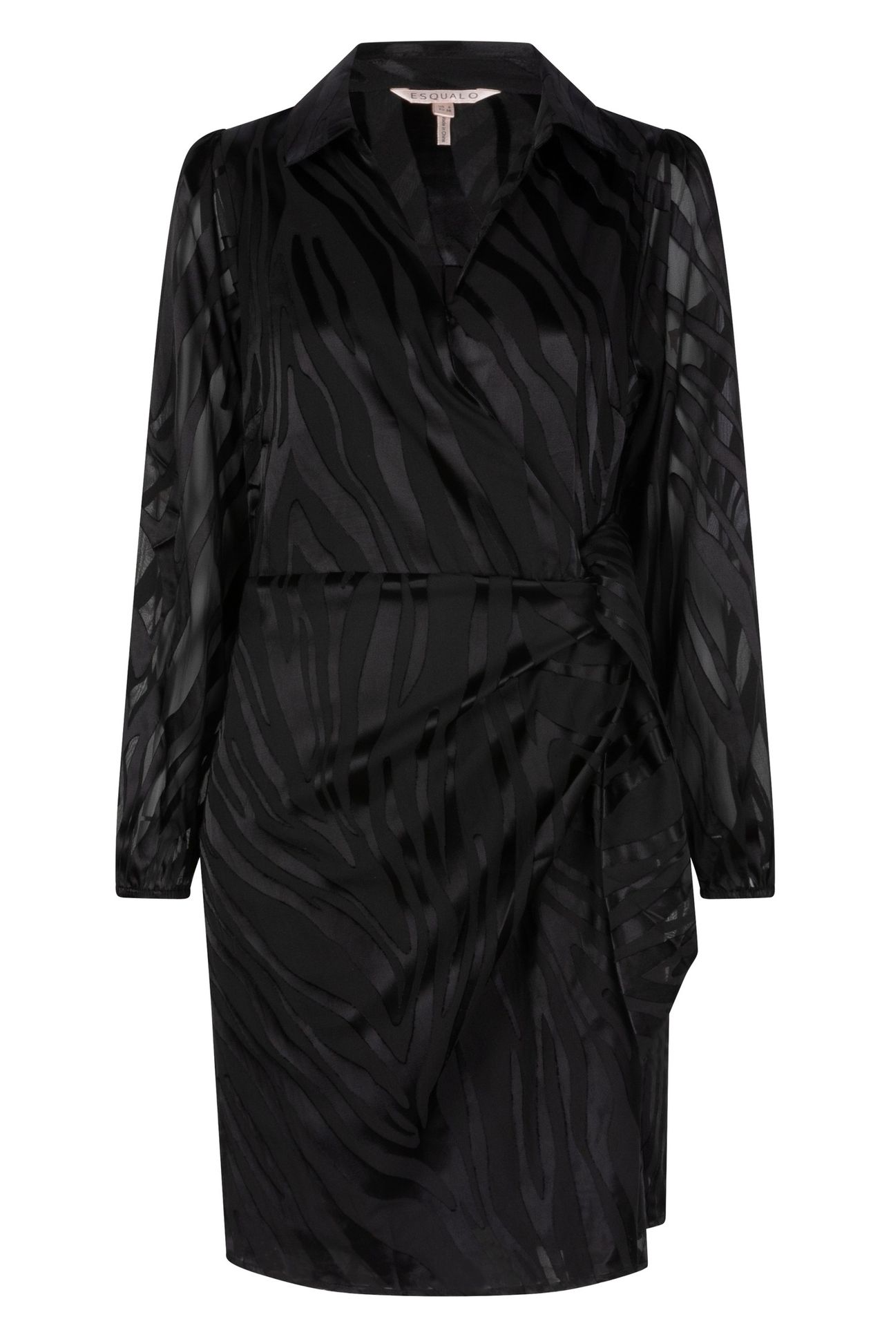 DRESS OVERLAP JACQUARD BLACK 5