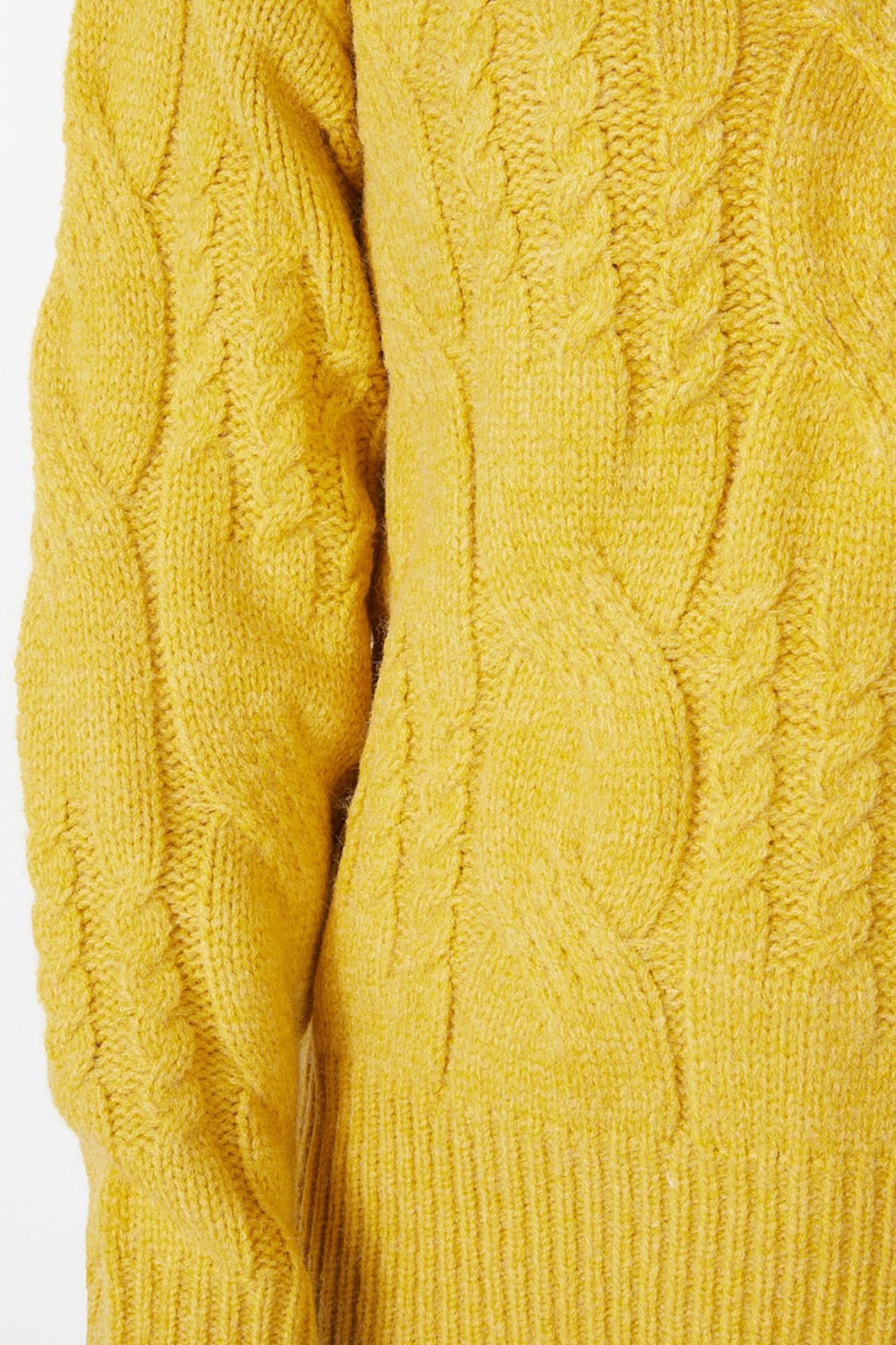 SWEATER CABLES V-NECK WARM OLIVE 6