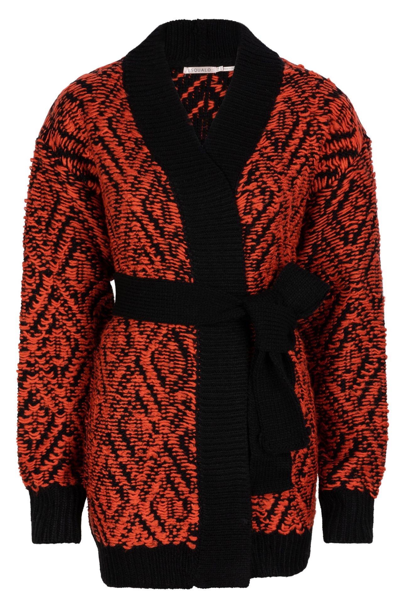 CARDIGAN 3D KNIT BLACK / RED 4