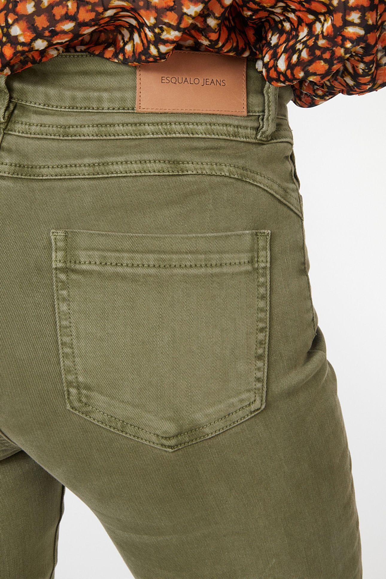 TROUSERS COLORED DENIM GREEN 7