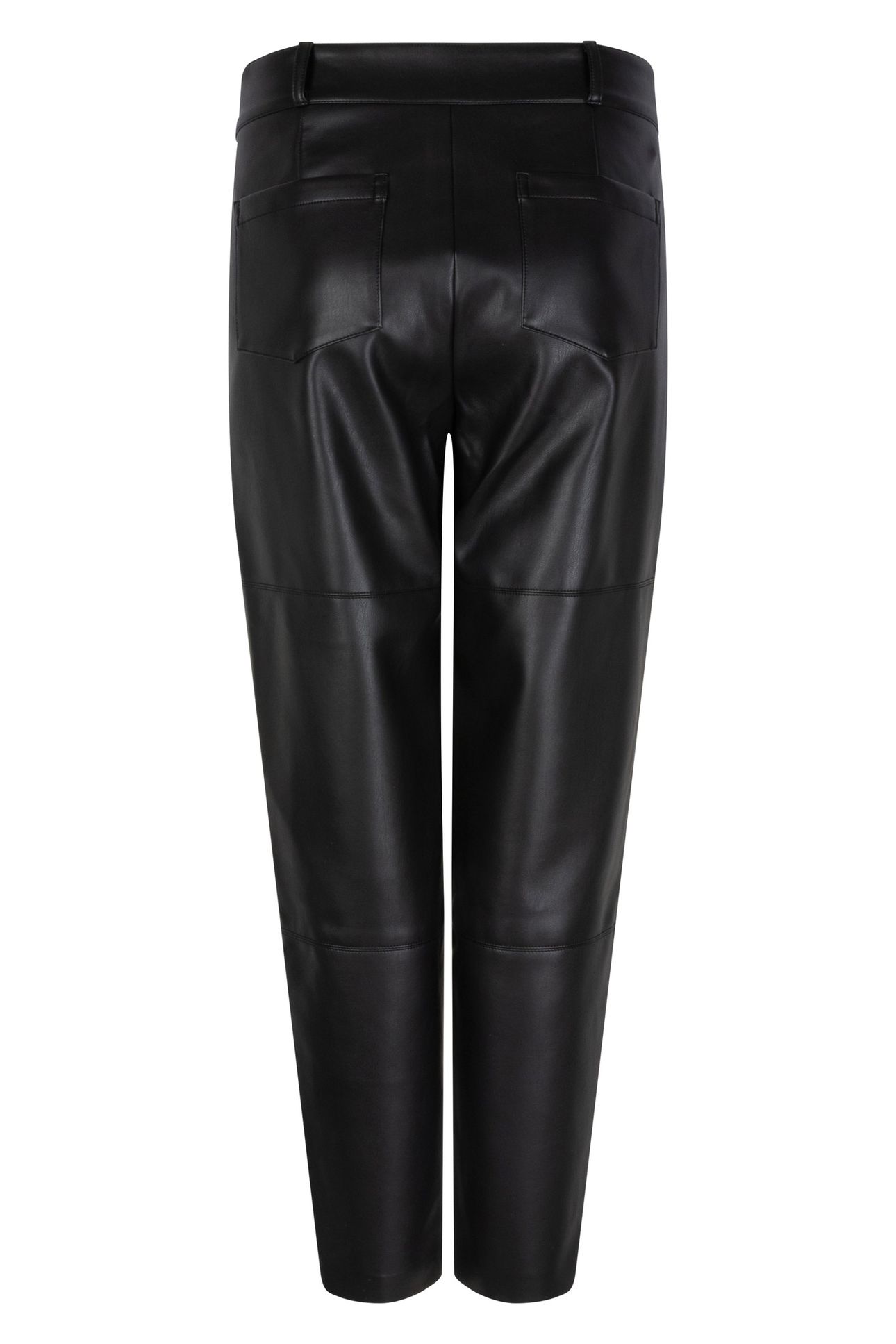 TROUSERS STRAIGHT PU BLACK 5