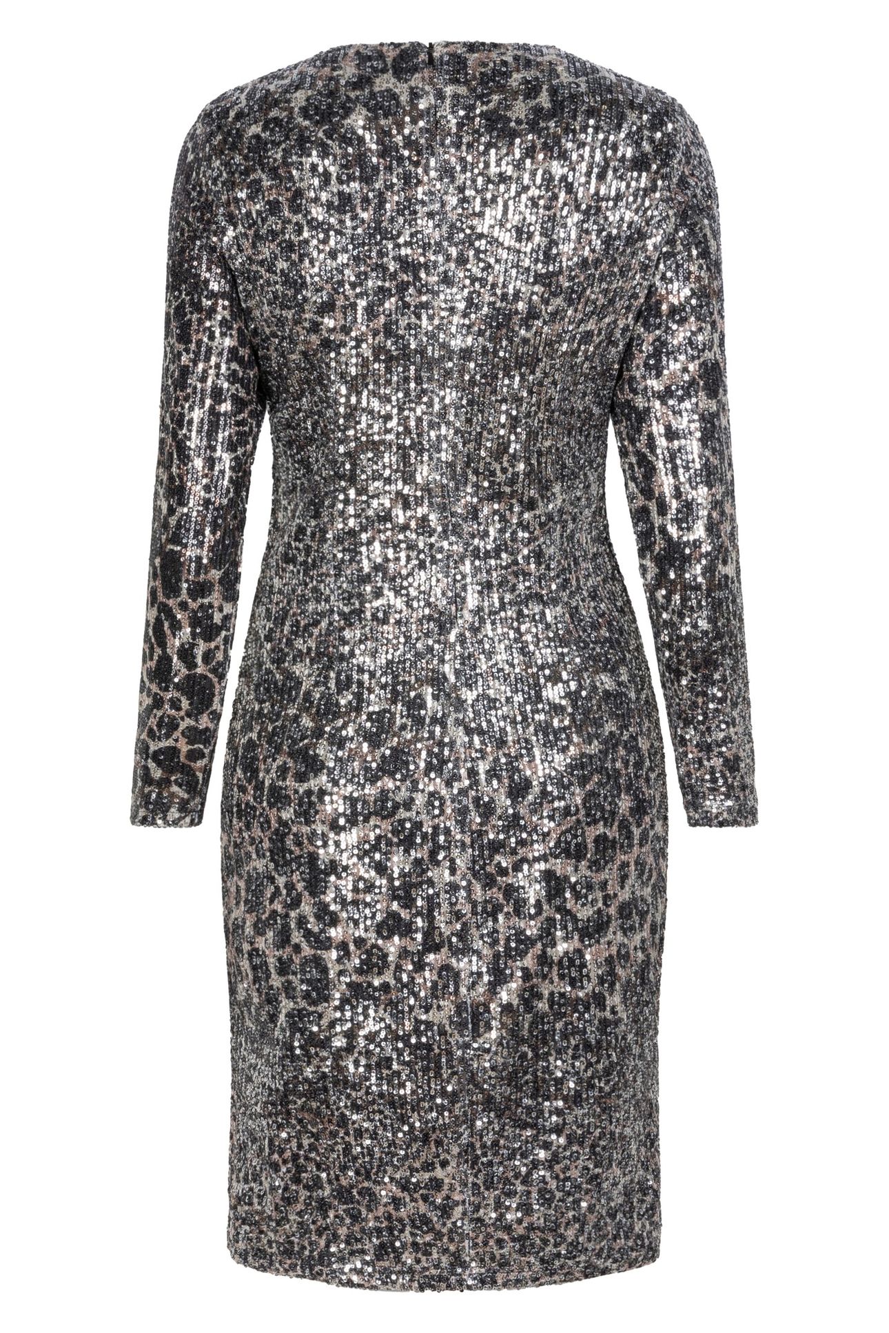 DRESS SEQUINS SCATTERED ILLUSION PRINT 6