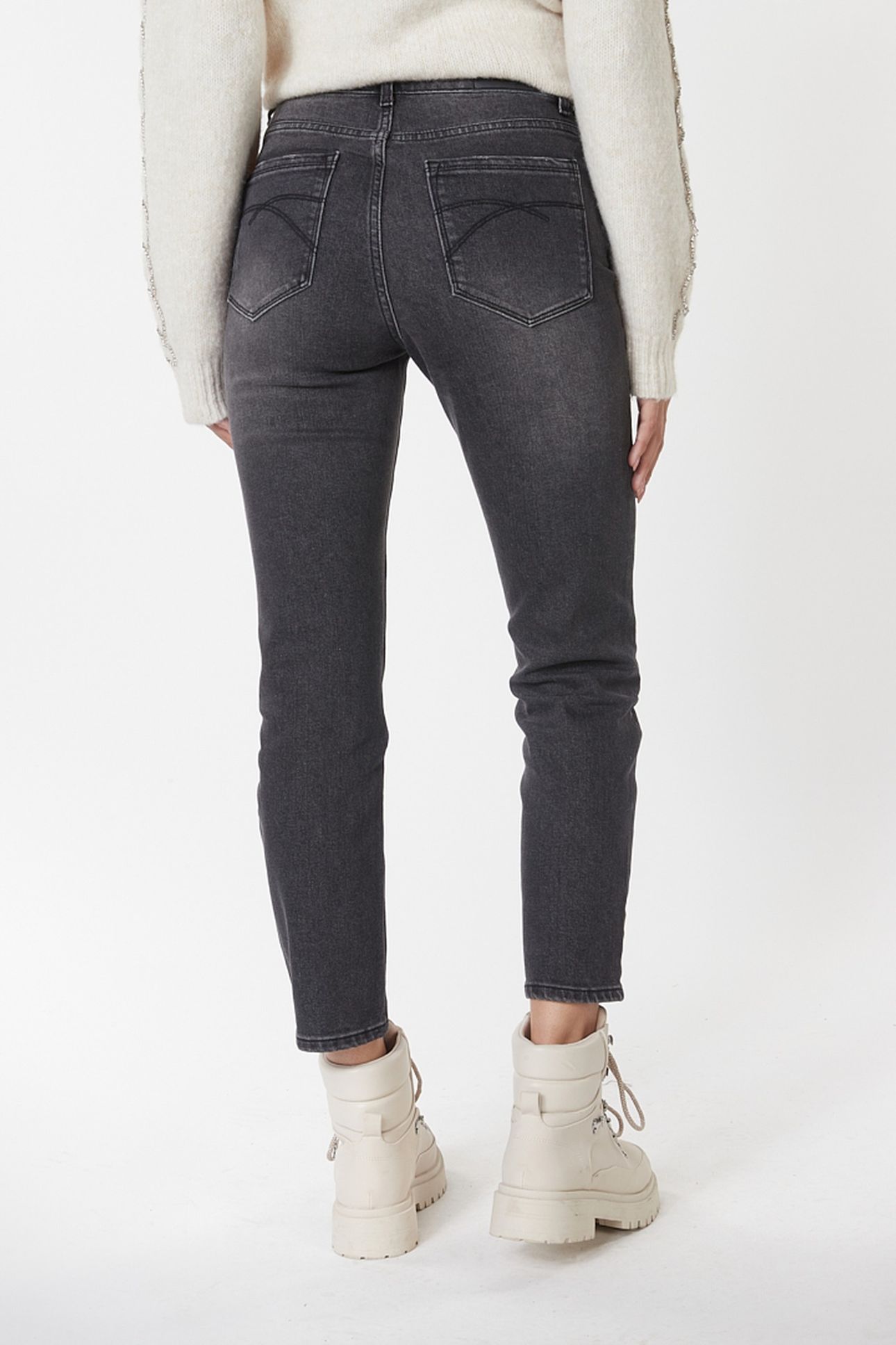 TROUSERS VINTAGE HIGH WAIST JEANS BLACK 3