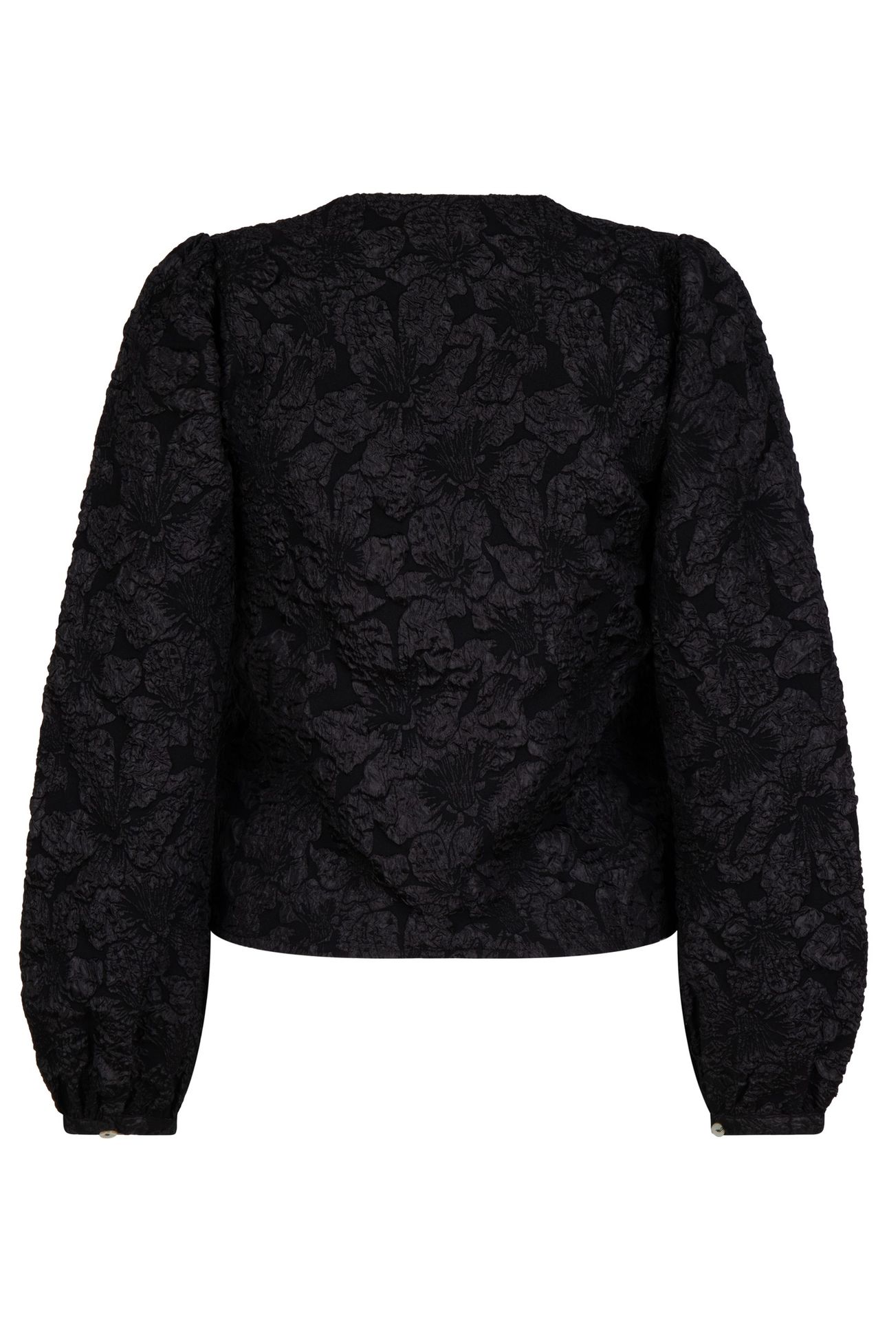 BLOUSE FANCY FLOWER JACQUARD BLACK 5