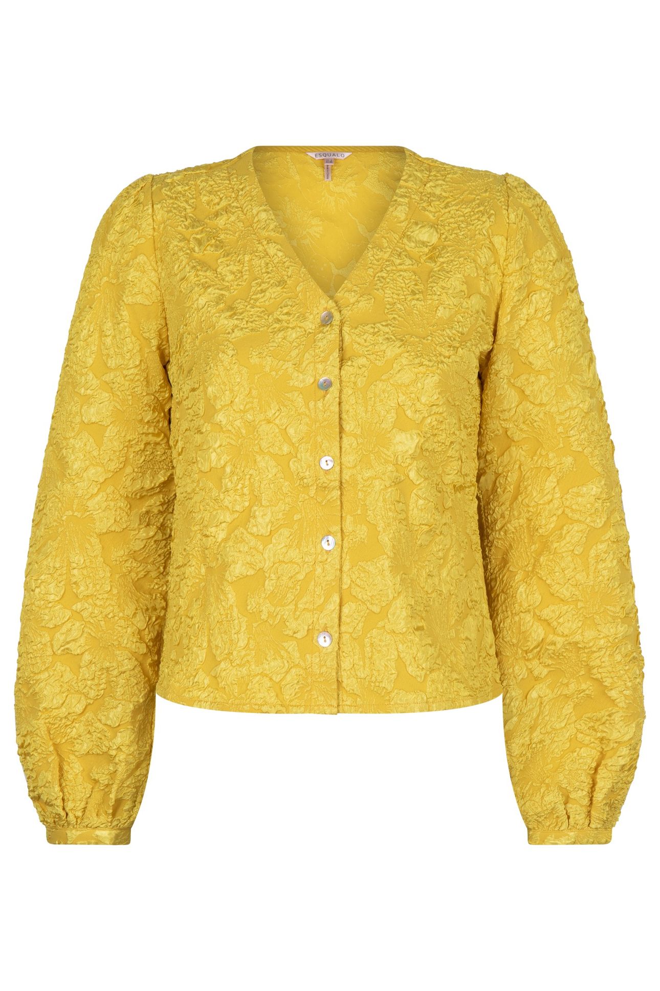 BLOUSE FANCY FLOWER JACQUARD WARM OLIVE 4