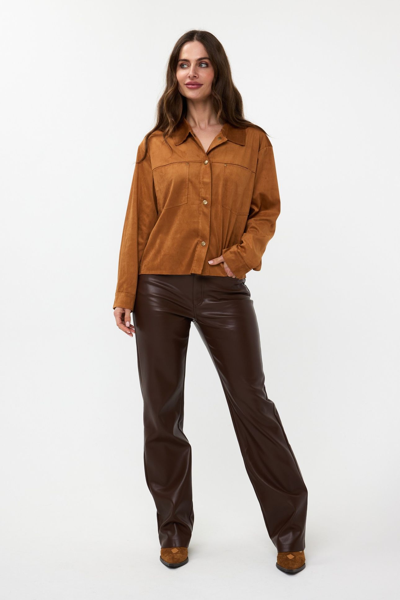 JACKET SUEDINE WIDE CAMEL 1