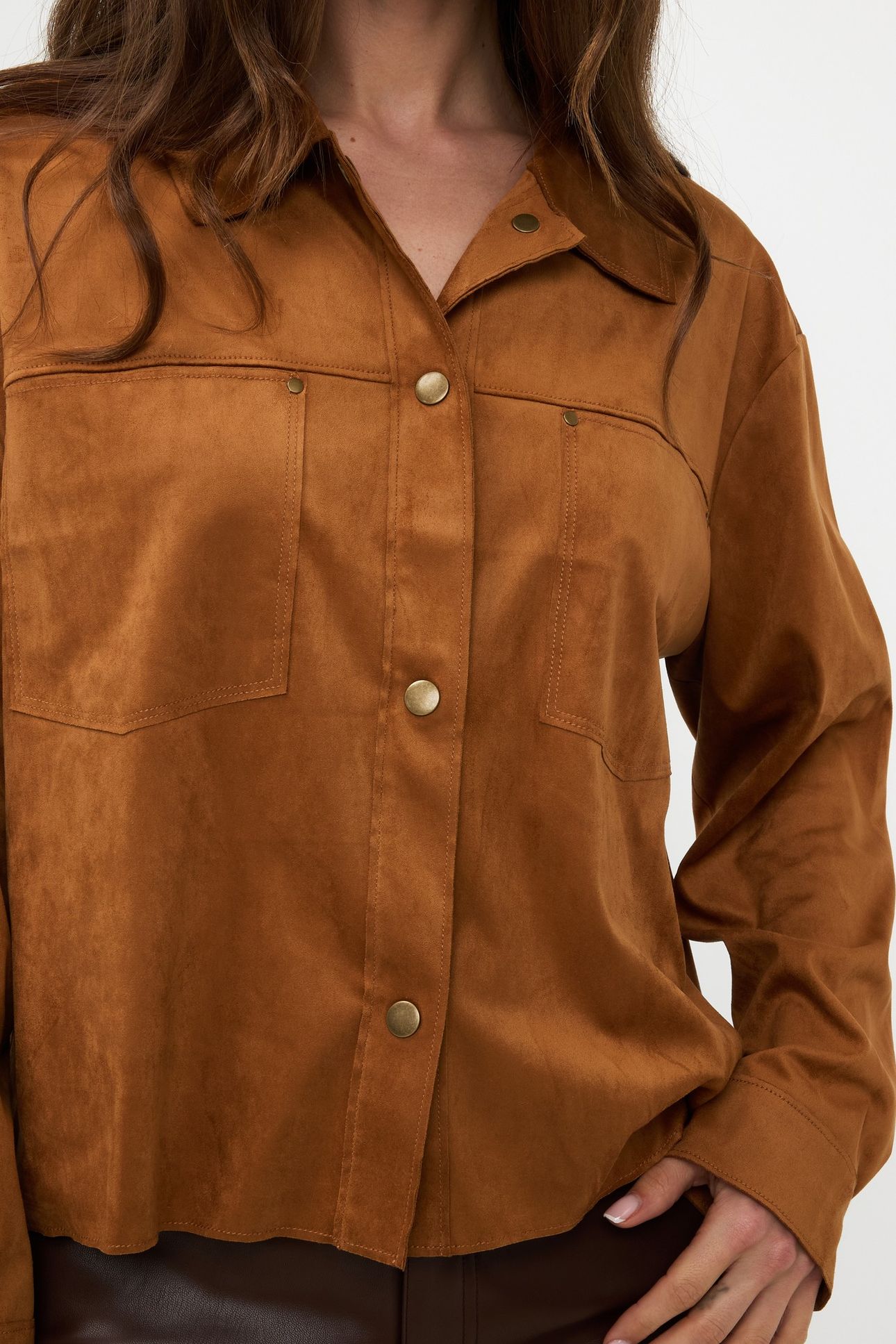 JACKET SUEDINE WIDE CAMEL 5