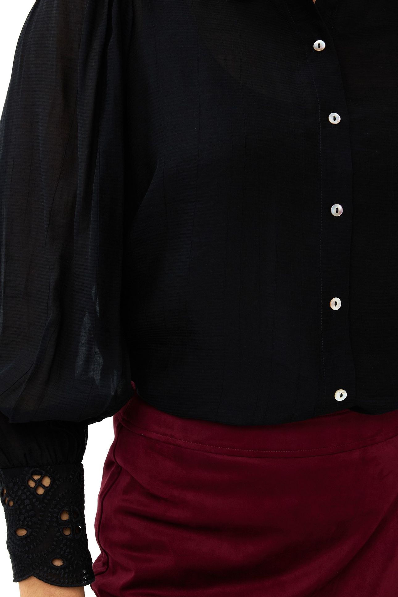 SKIRT OVERLAP SUEDINE WINE RED 7