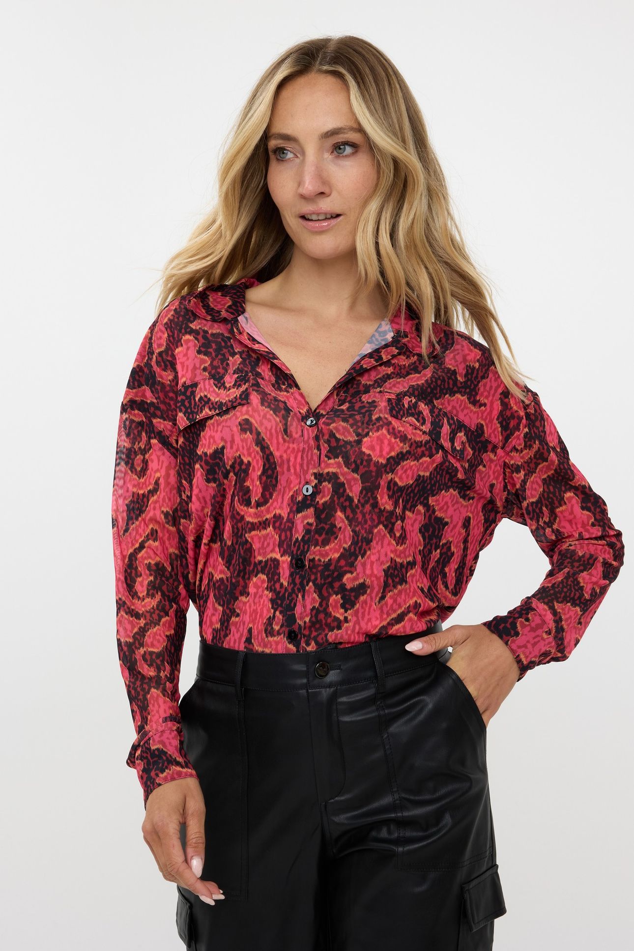 BLOUSE MESH MASTERPIECE PRINT 1