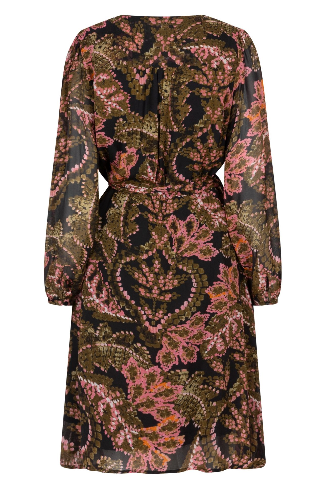 DRESS ELASTIC WAIST GLOBAL FLOWER PRINT 6
