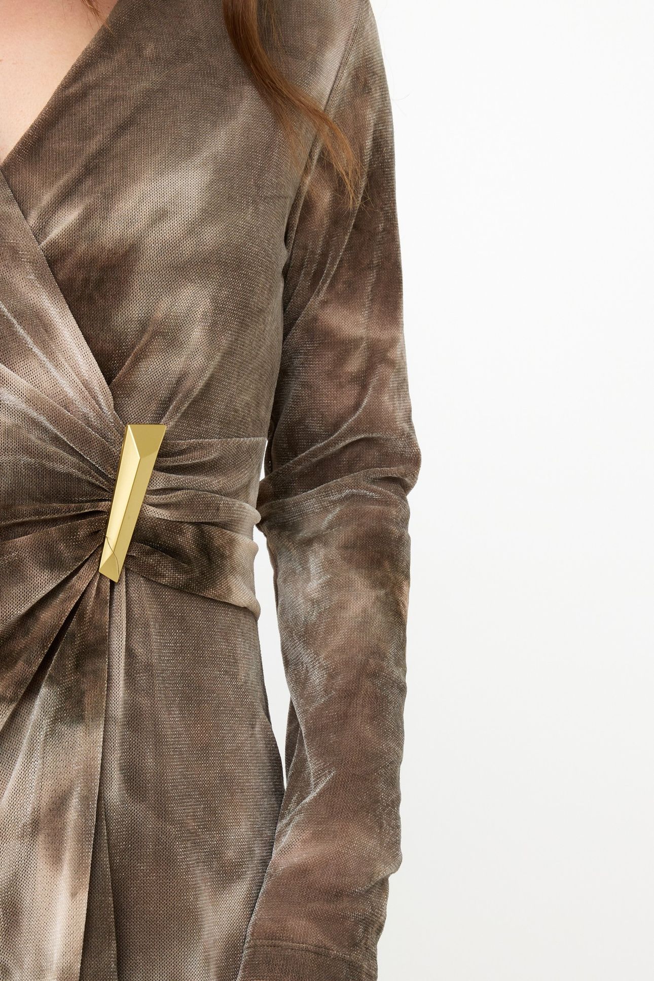 DRESS VELVET WRAP OVER PRINT 7
