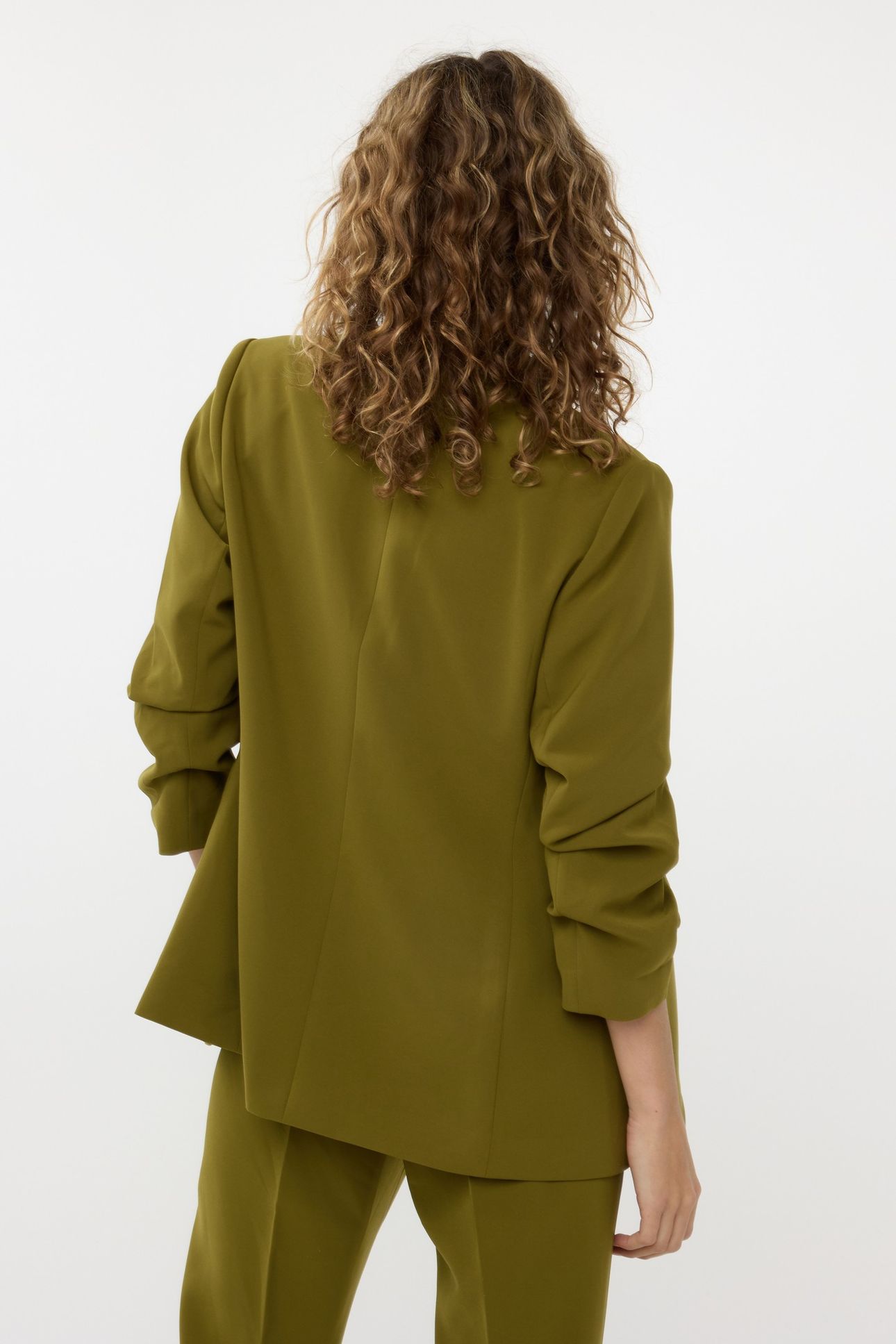 BLAZER GATHERED SLVE CITY MOSS GREEN 4