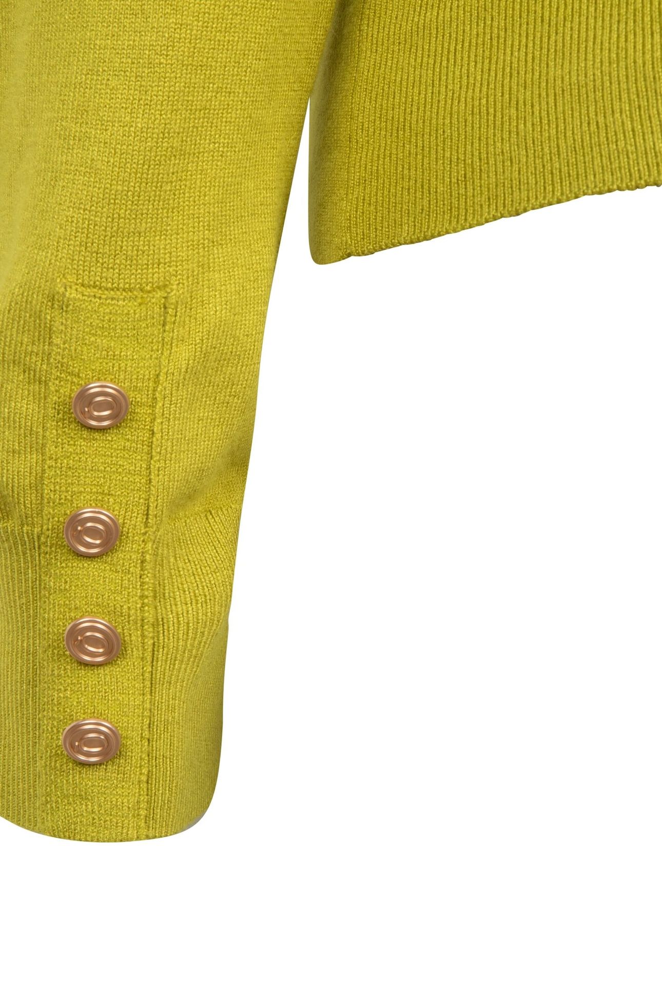 SWEATER GATHERING BUTTON DETAILS BASIC KNIT MATCHA GREEN 8
