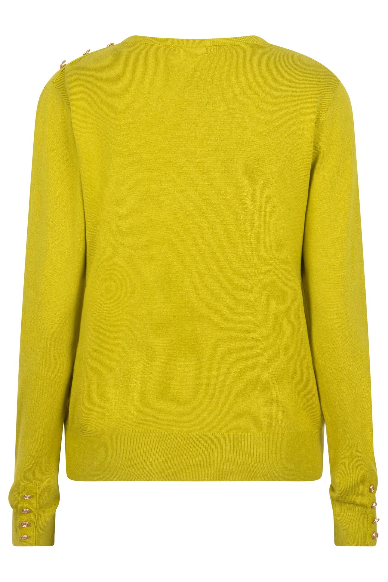 SWEATER GATHERING BUTTON DETAILS BASIC KNIT MATCHA GREEN 7