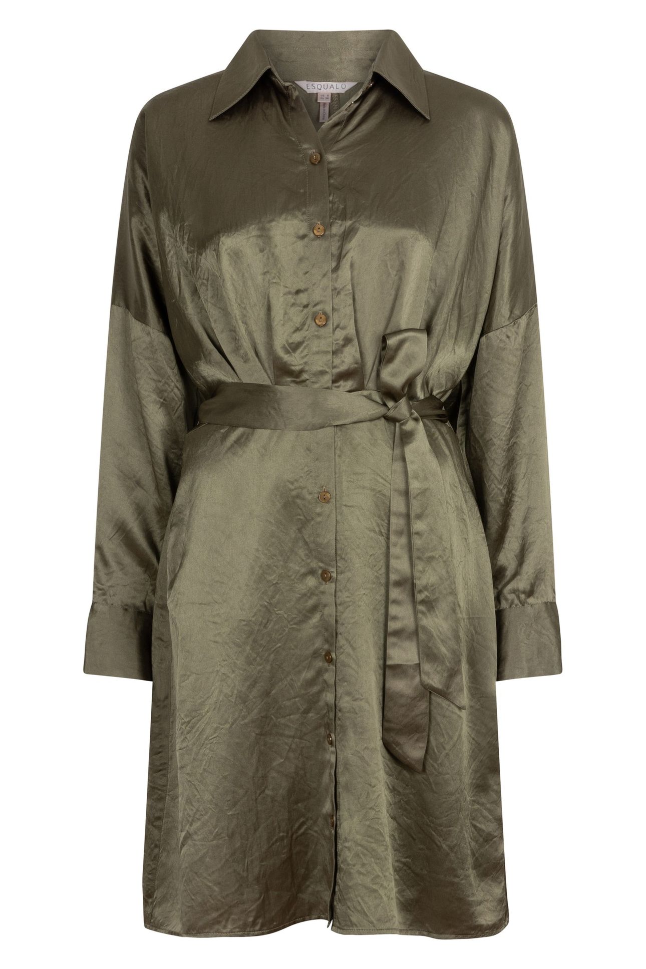 DRESS CRUSHED SATIN MOSS GREEN 4