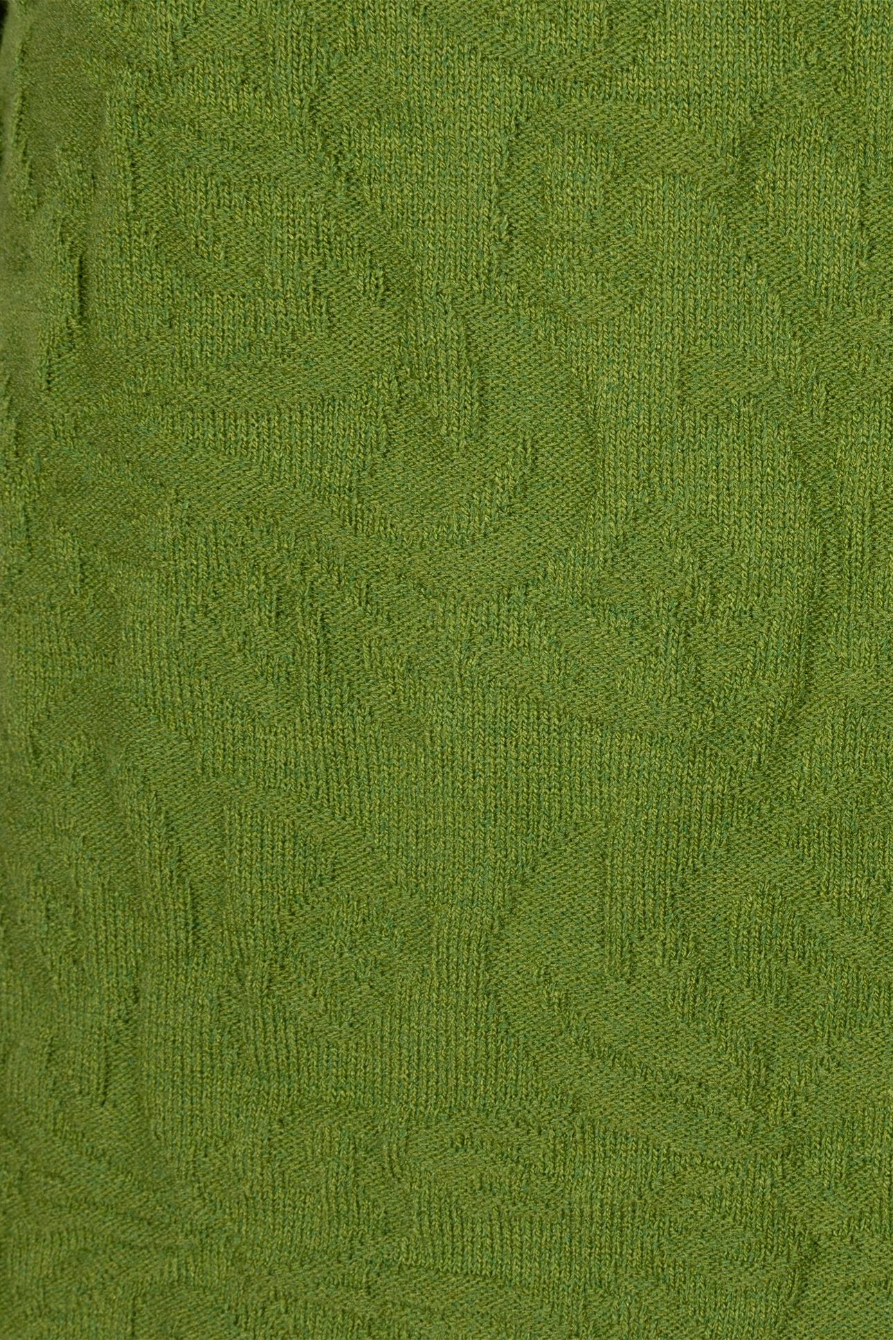 SWEATER SOLID JACQUARD FOREST GREEN 7