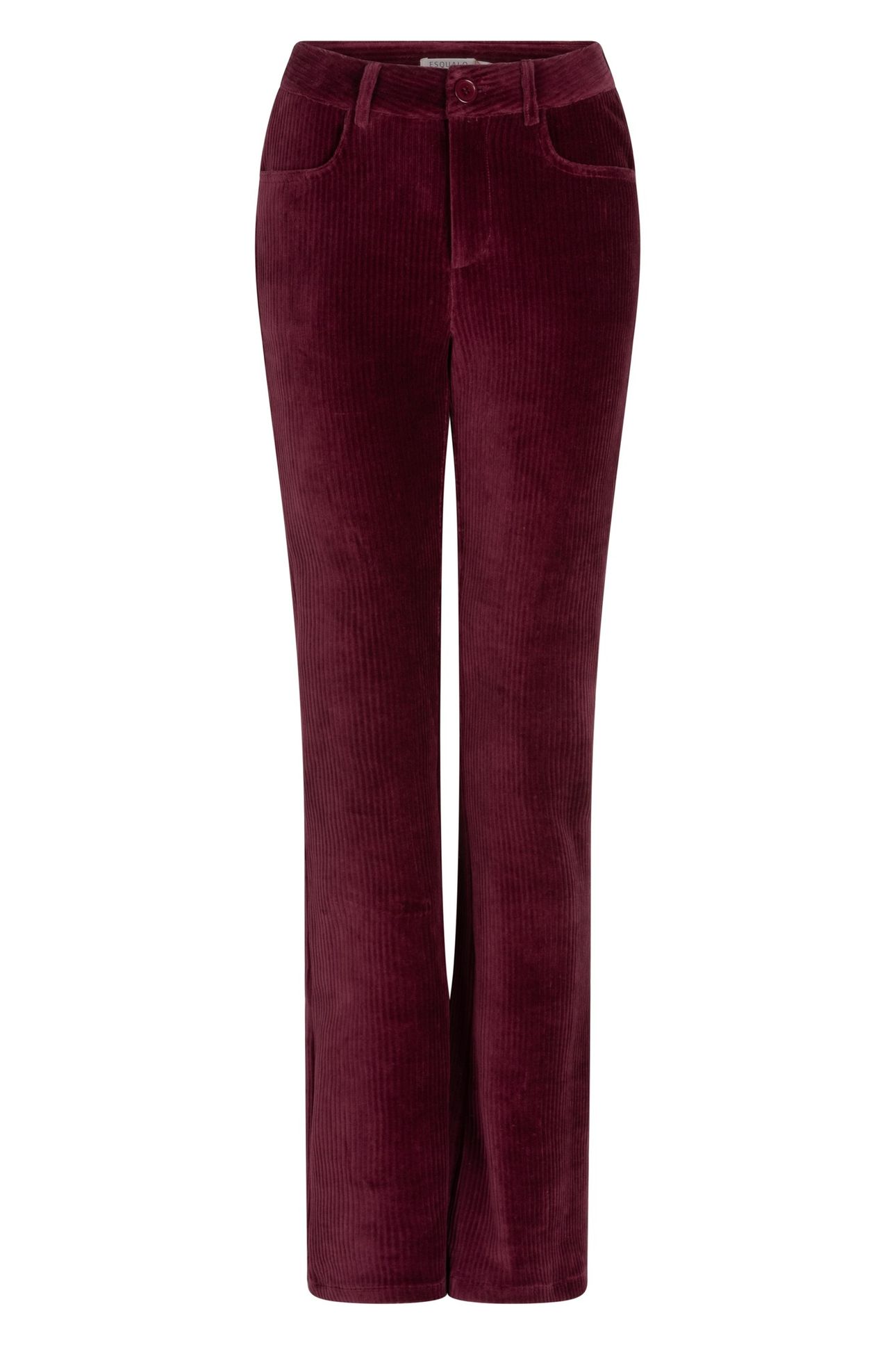 TROUSERS RIB FLAIR WINE RED 6