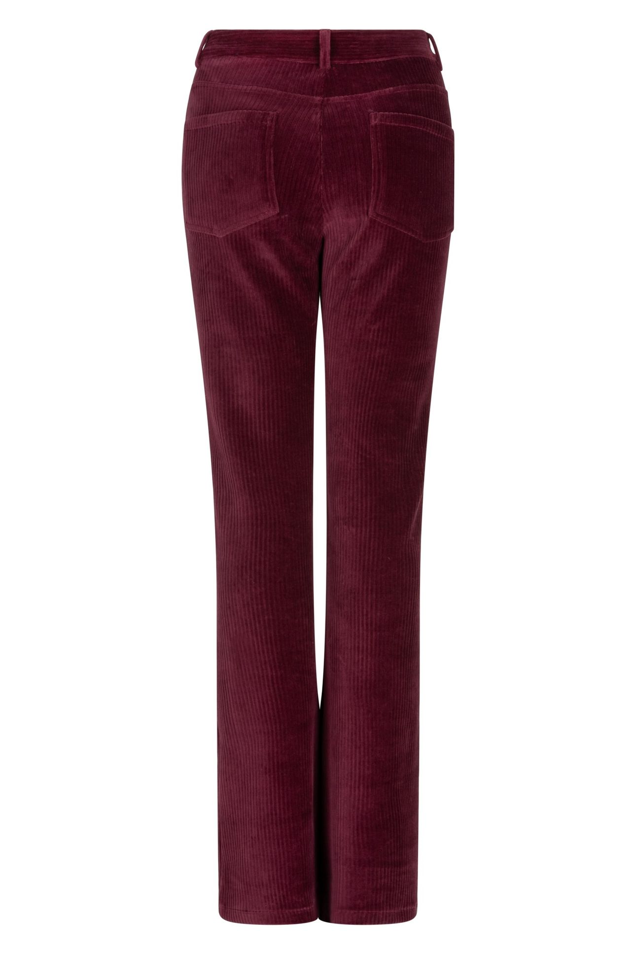 TROUSERS RIB FLAIR WINE RED 5