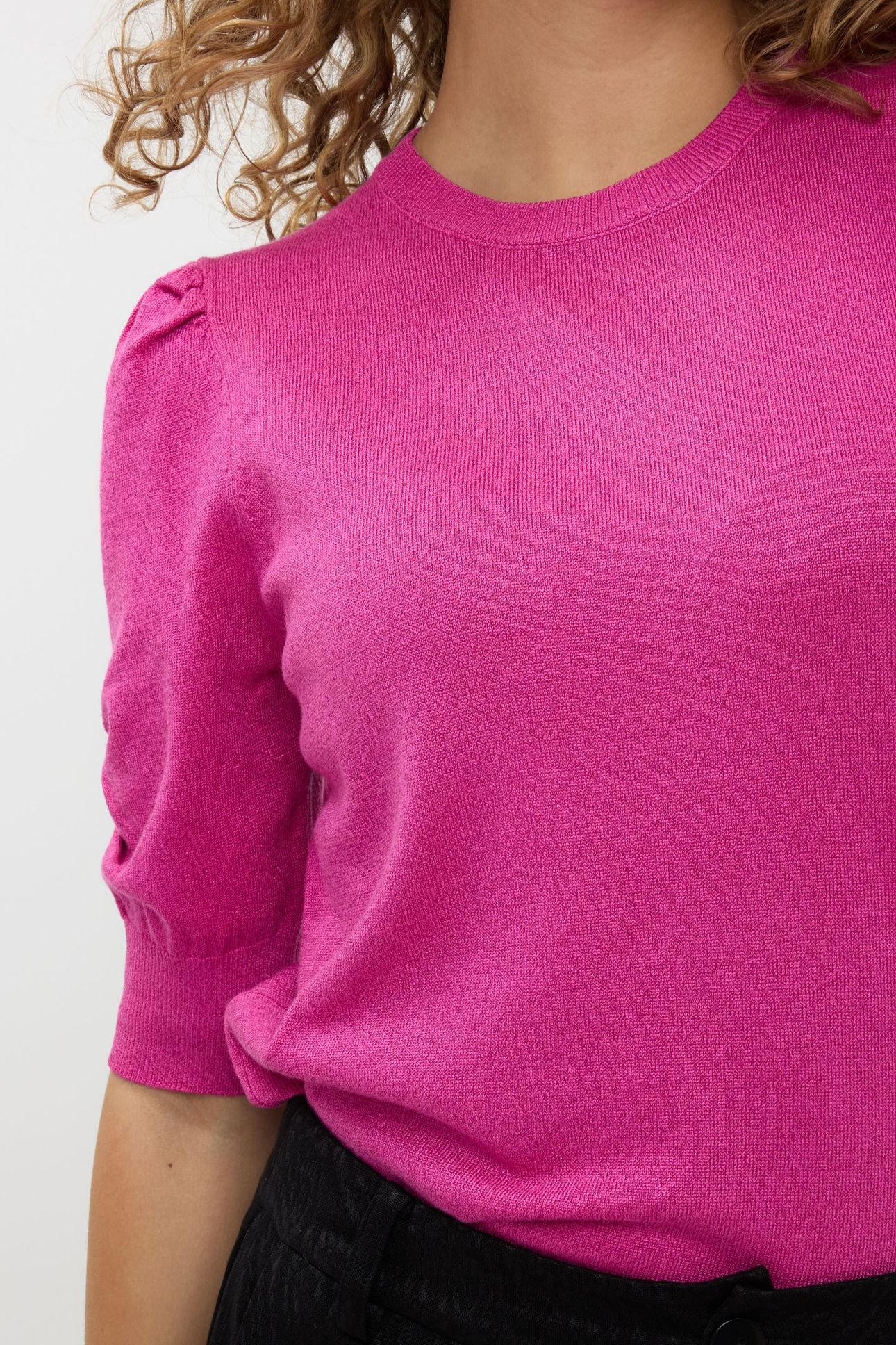 SWEATER S/SLVE LUREX NEON CERISE 8