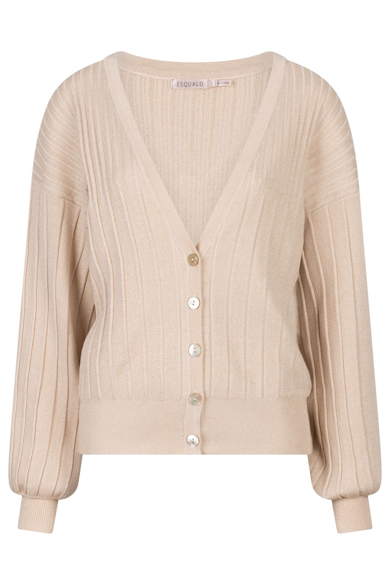 CARDIGAN RIB LUREX LIGHT SAND 5