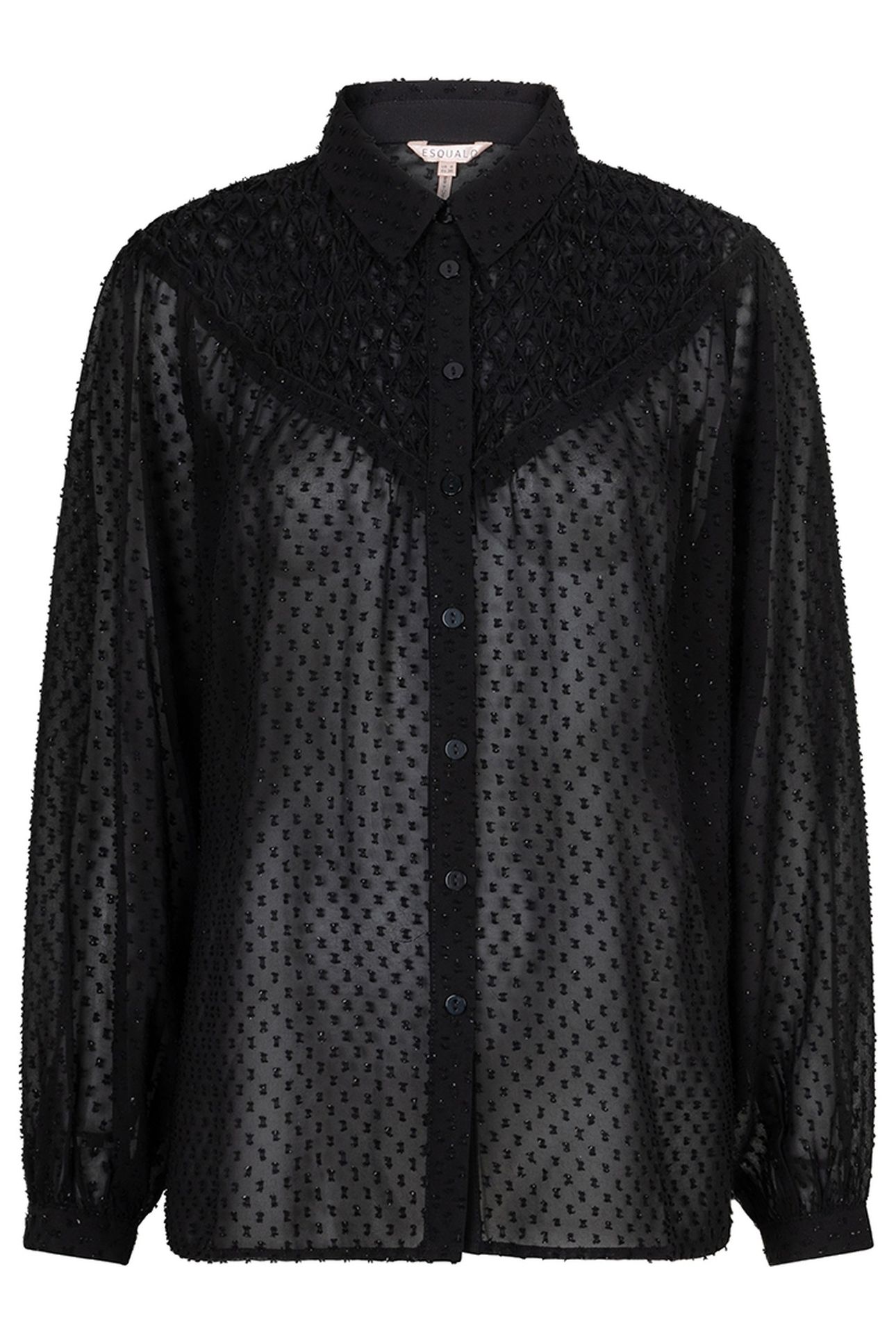 BLOUSE PLUMETIS SMOCK BLACK 4