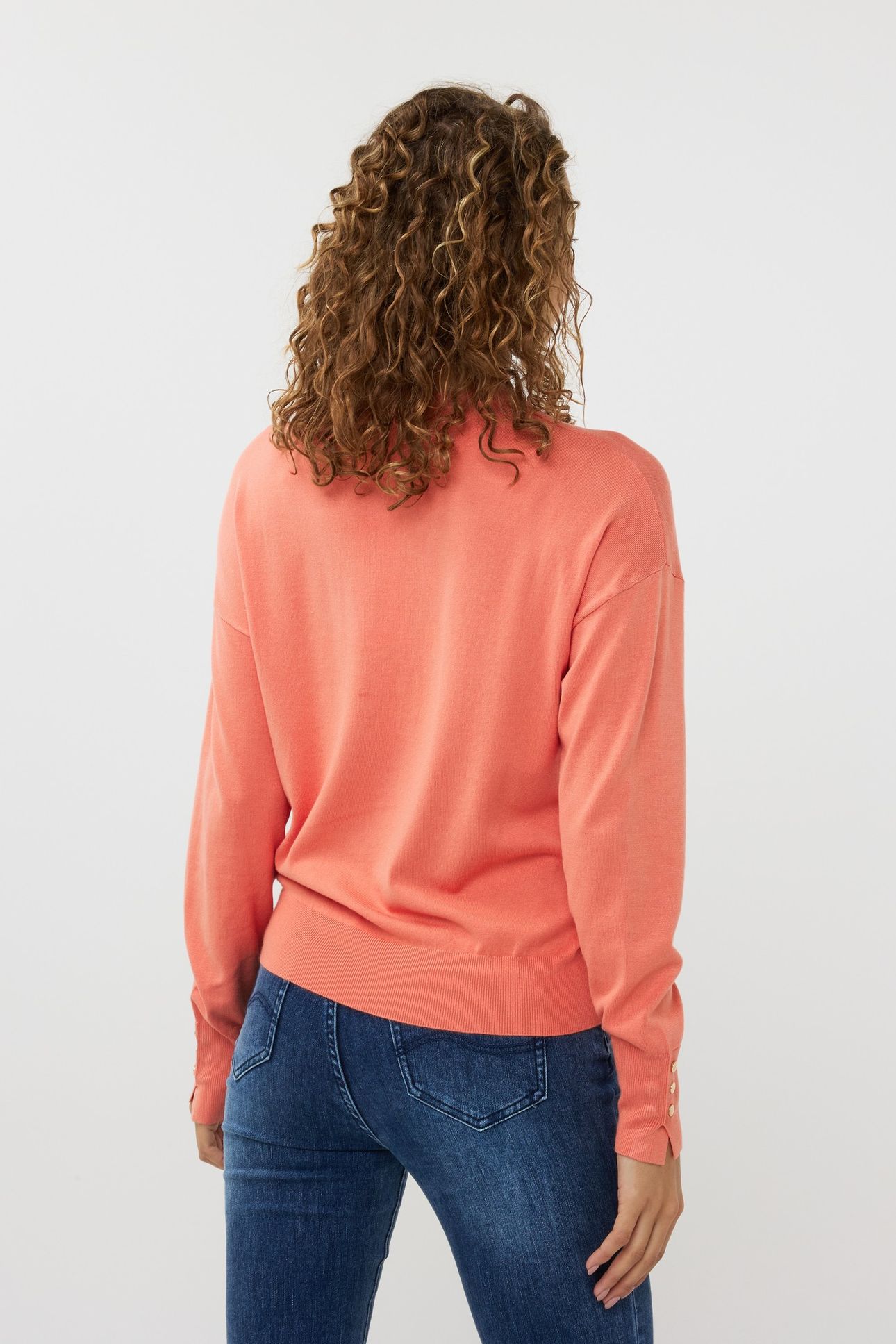 SWEATER R-NECK BASIC KNIT AMBER GLOW 3