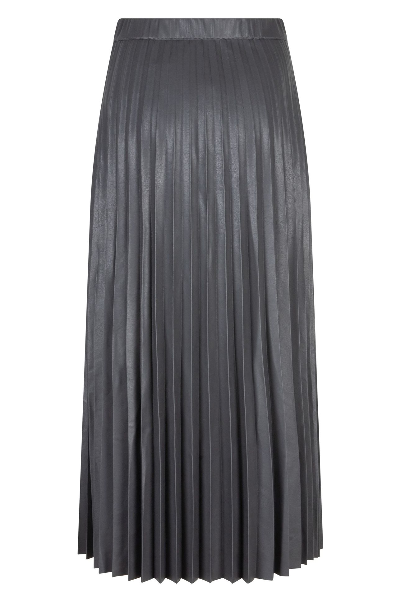 SKIRT PLISSE VEGAN LEATHER GREY 5