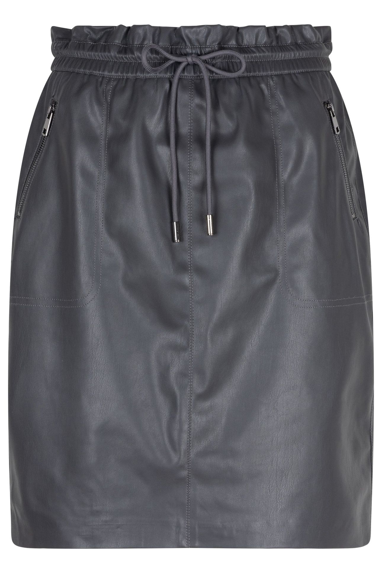 SKIRT SPORTY VEGAN LEATHER GREY 5
