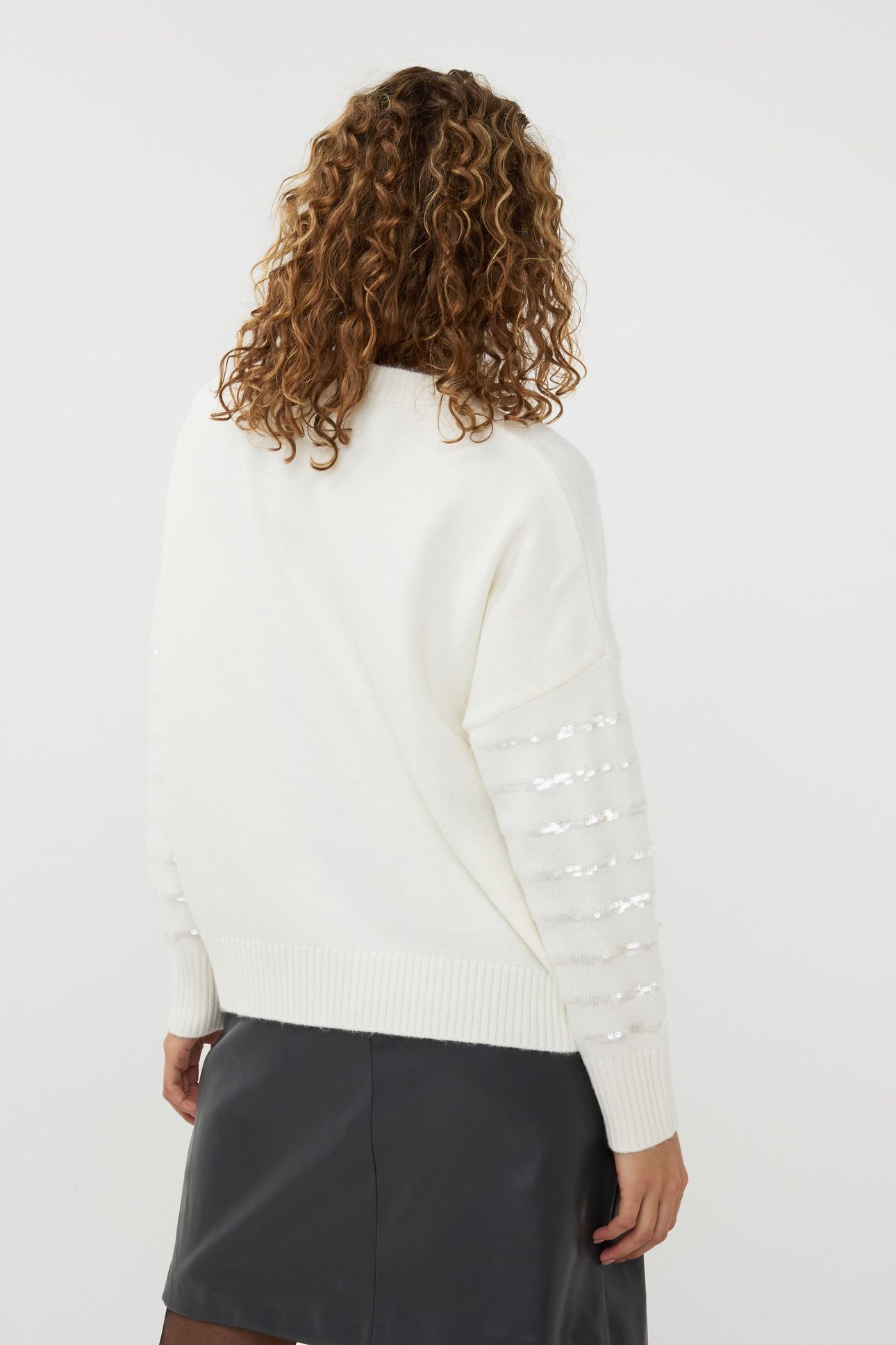SWEATER STRIPED SEQUINS OFF WHITE 2
