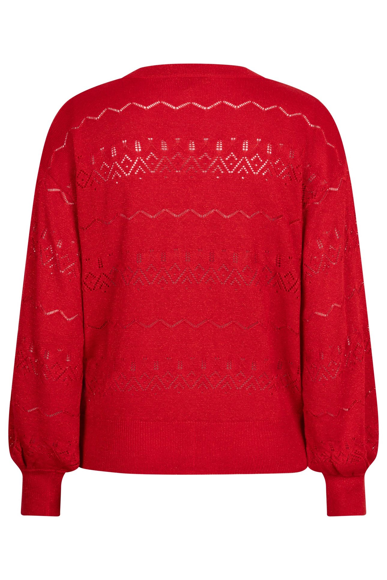 CARDIGAN S/SLV LUREX RED 5