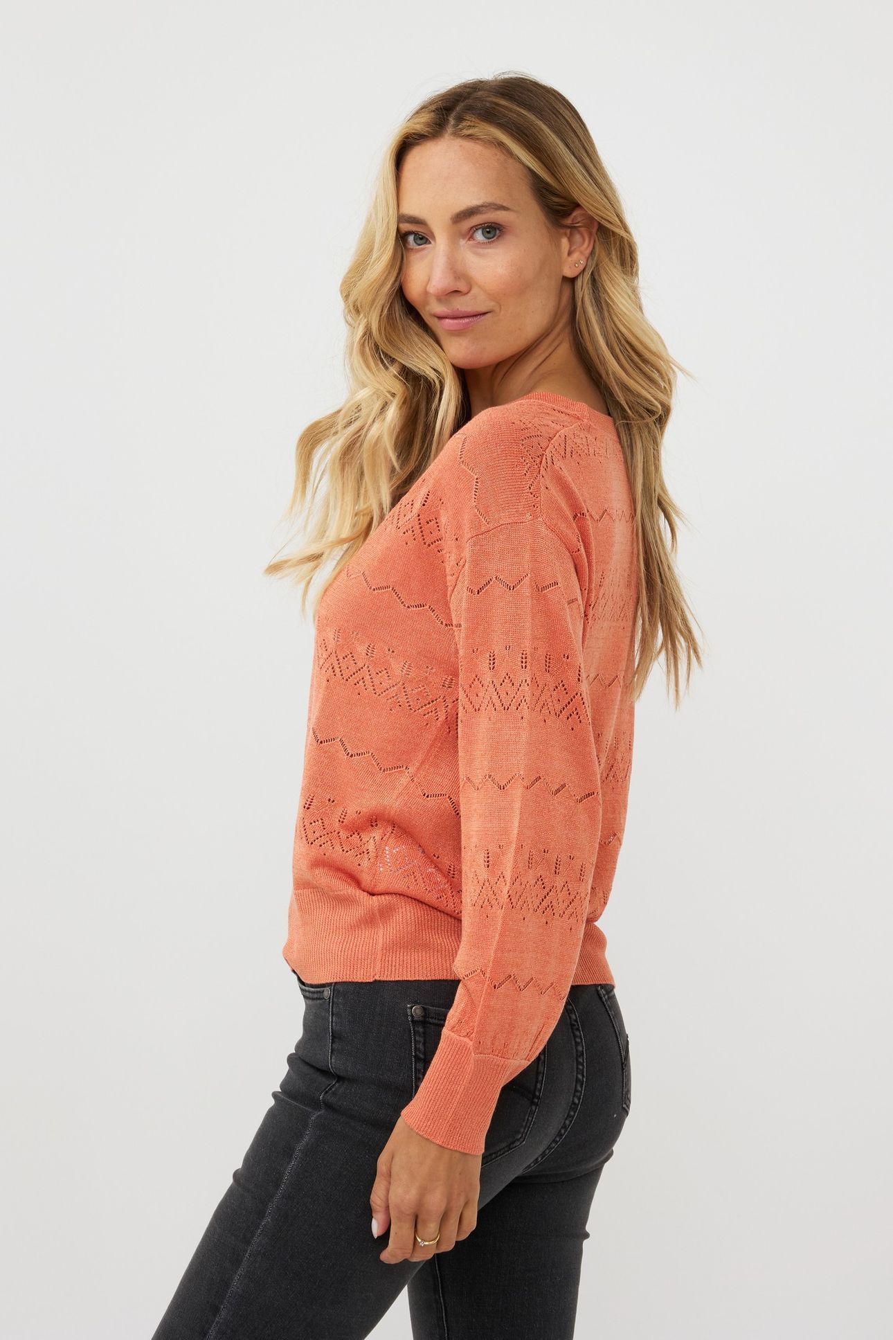 CARDIGAN S/SLV LUREX AMBER GLOW 3