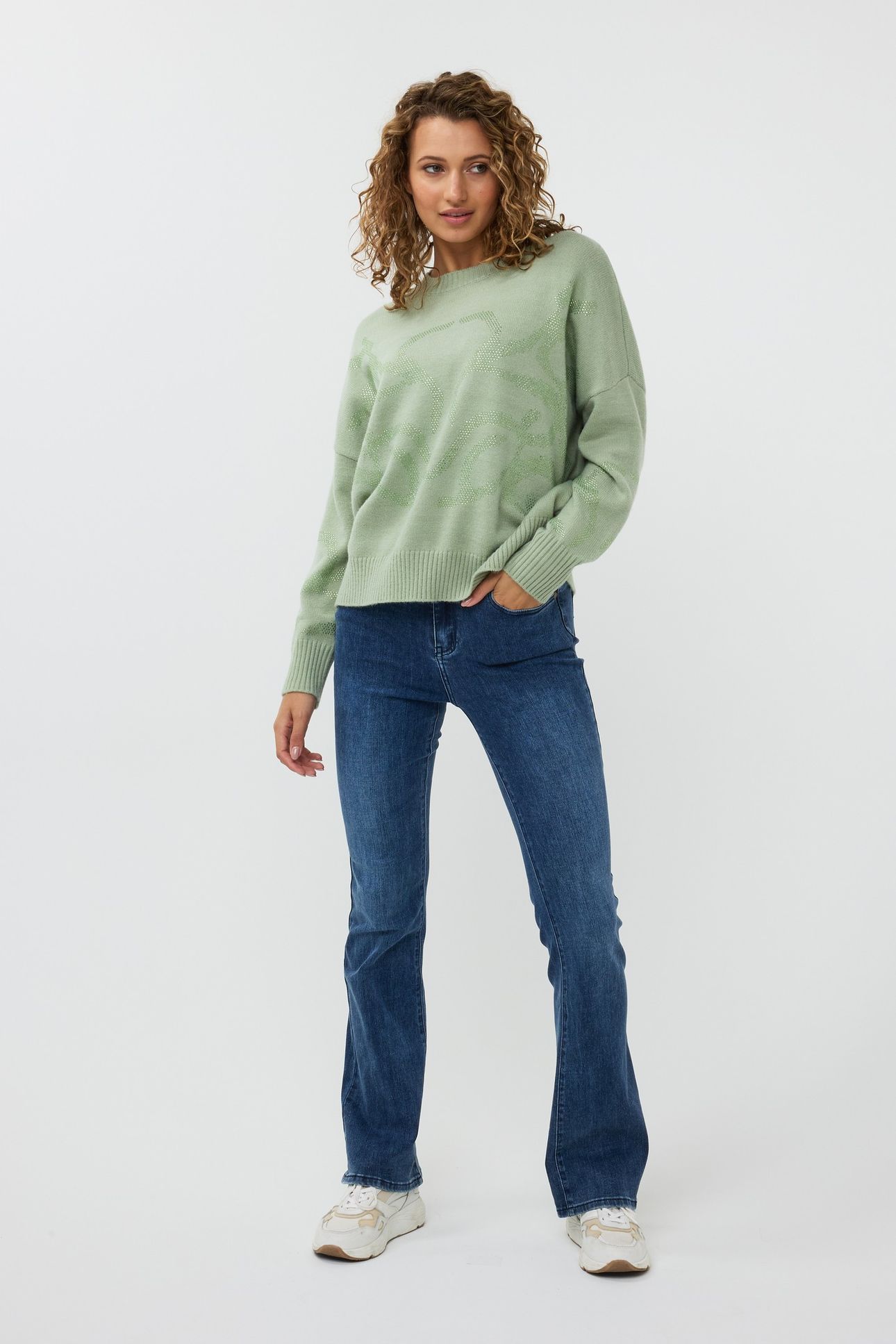 SWEATER HOT PRESS DIAMONDS JADE 1