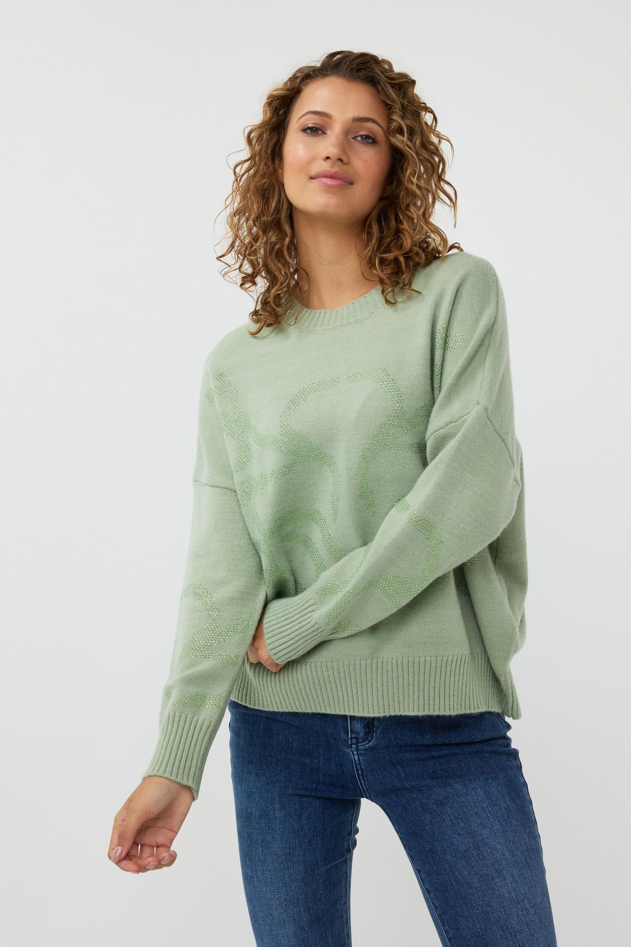 SWEATER HOT PRESS DIAMONDS JADE 2