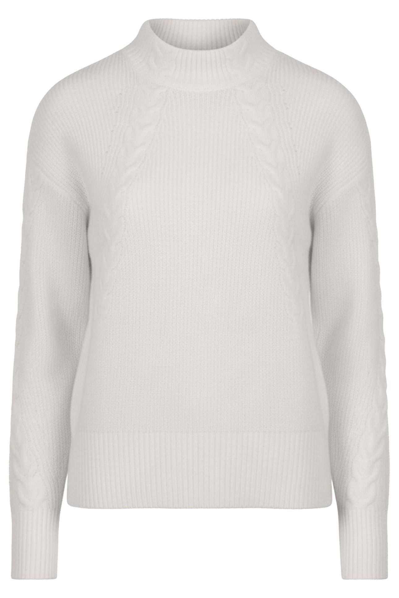 SWEATER OBLIQUE CABLE LIGHT GREY 1