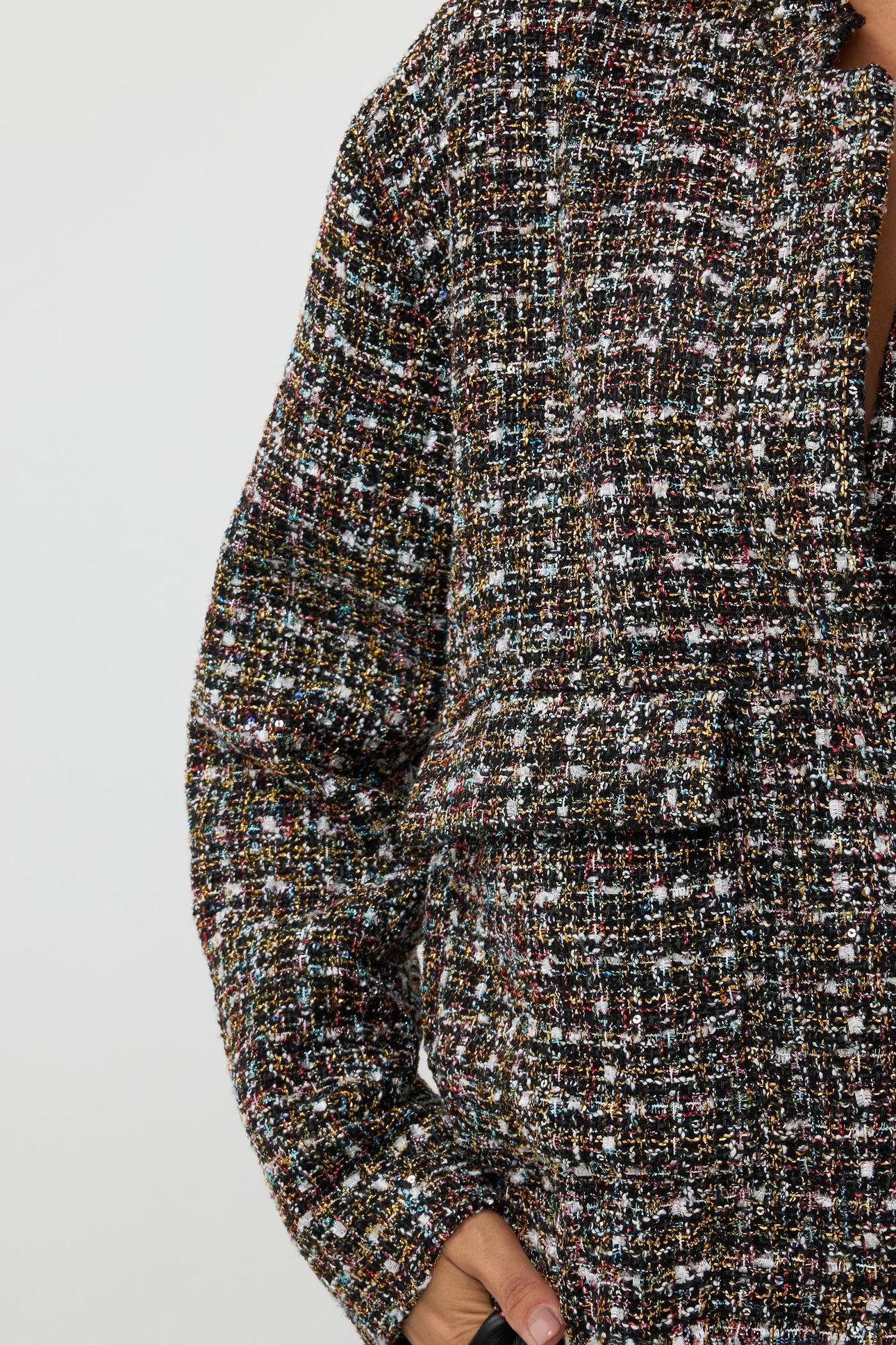 JACKET BOMBER TWEED BLACK 6