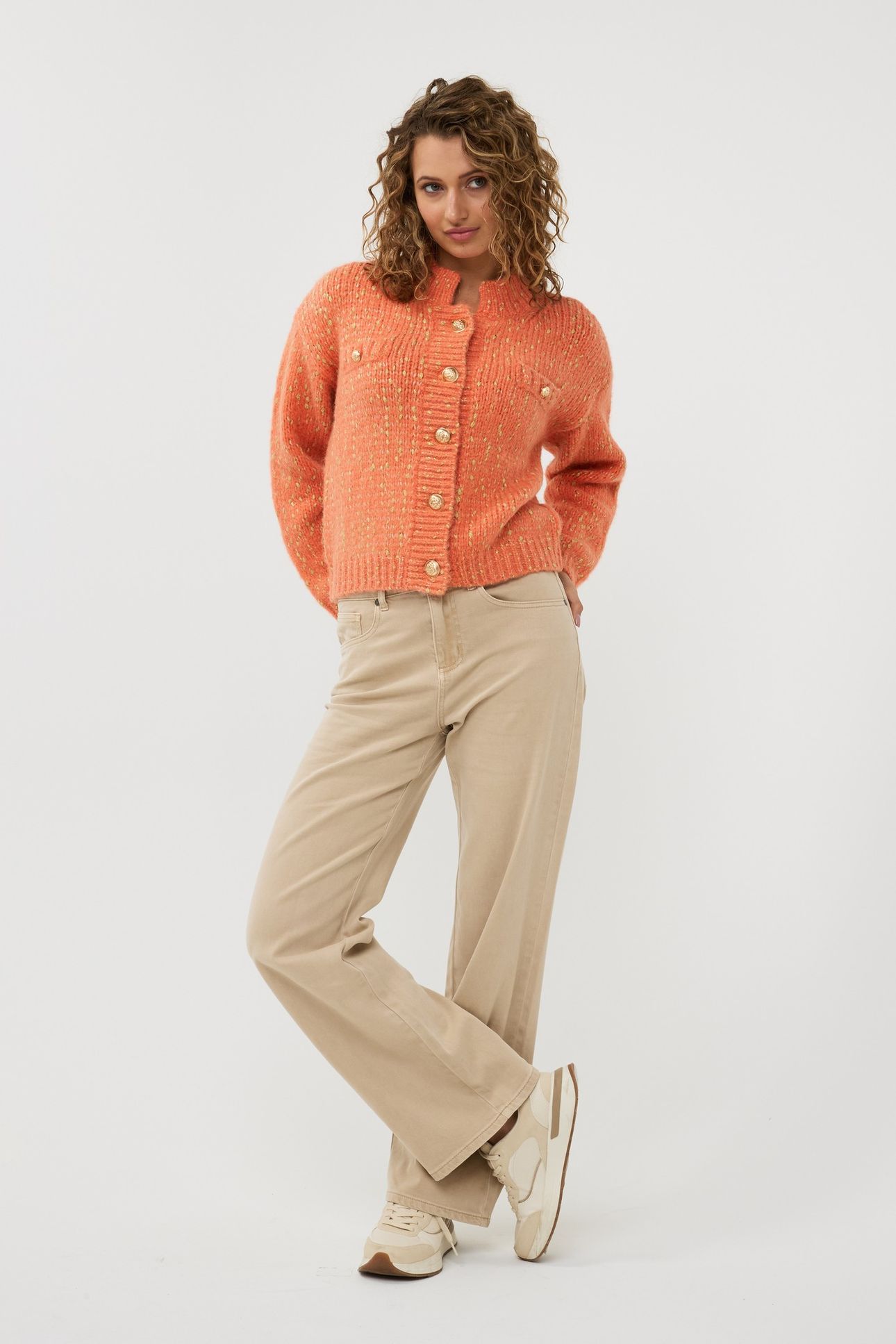 TROUSERS JEANS WIDE LEG GARMENT DYE SAND 1