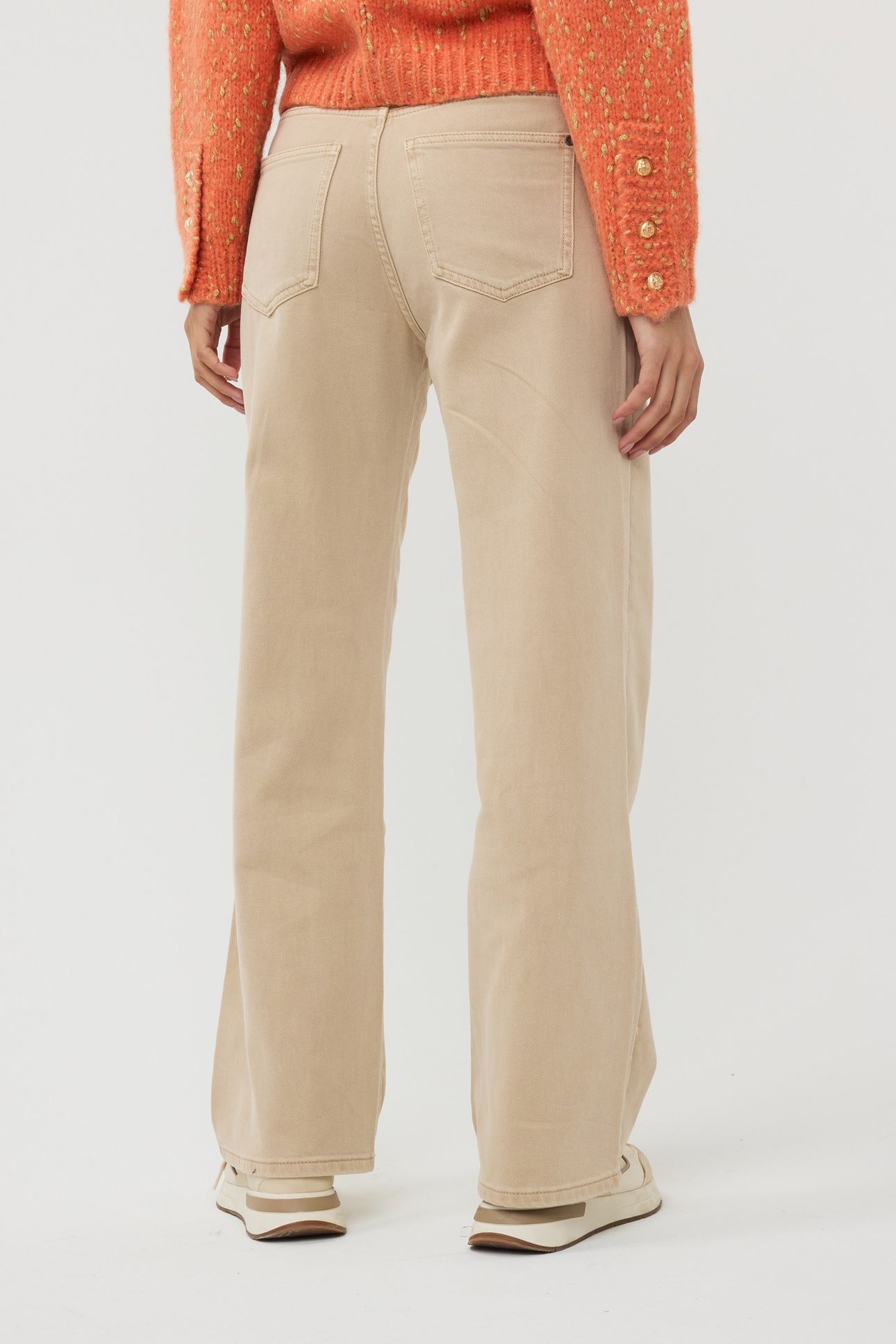TROUSERS JEANS WIDE LEG GARMENT DYE SAND 3