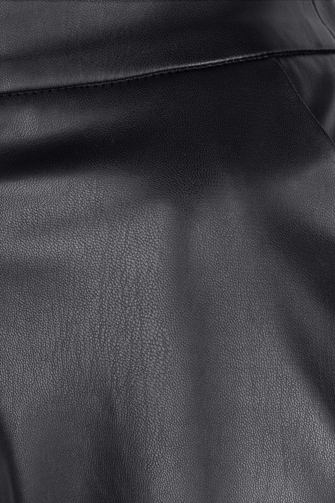TROUSERS WIDE VEGAN LEATHER GREY 3
