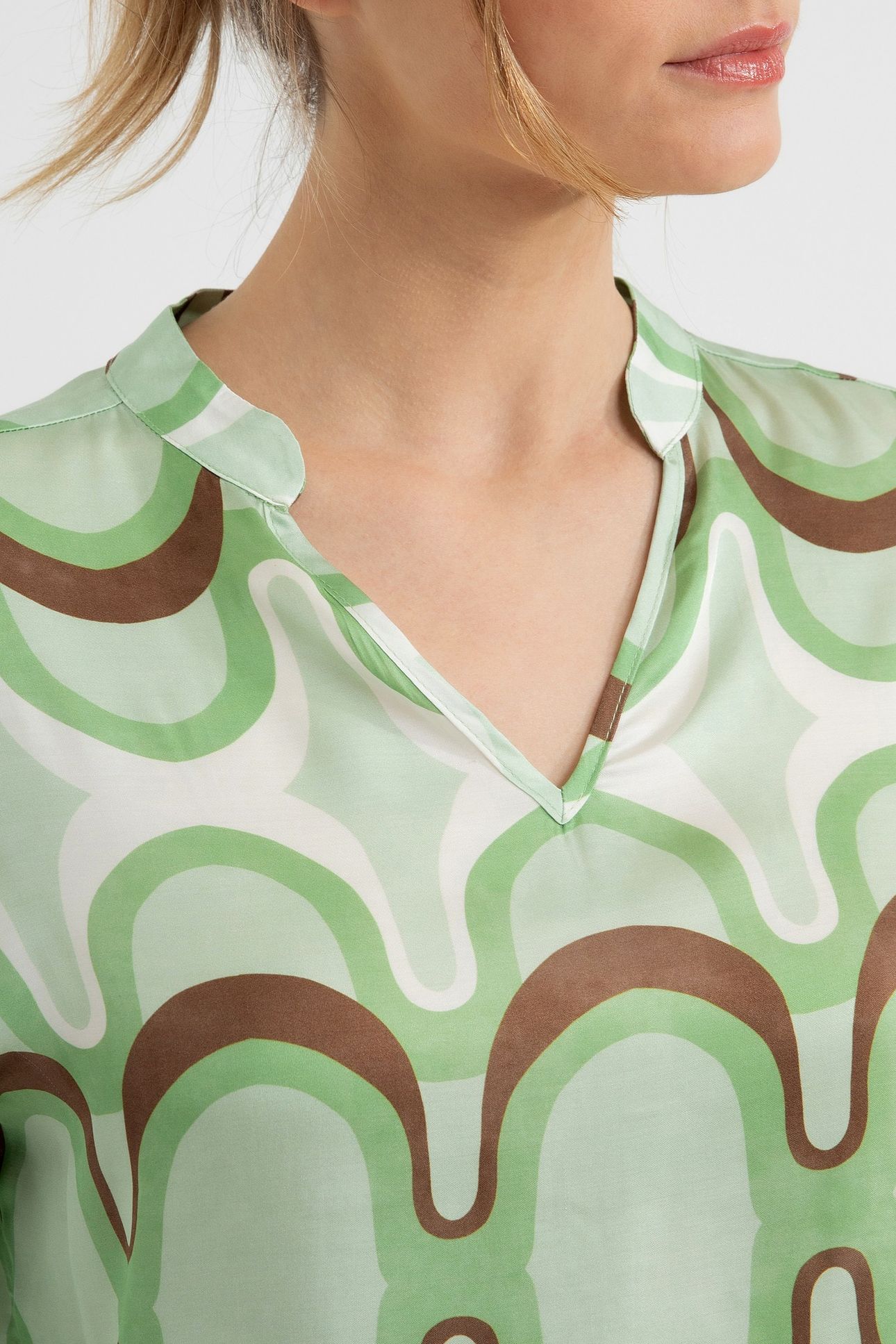 DENVER BLOUSE SEA GREEN PRINT 2