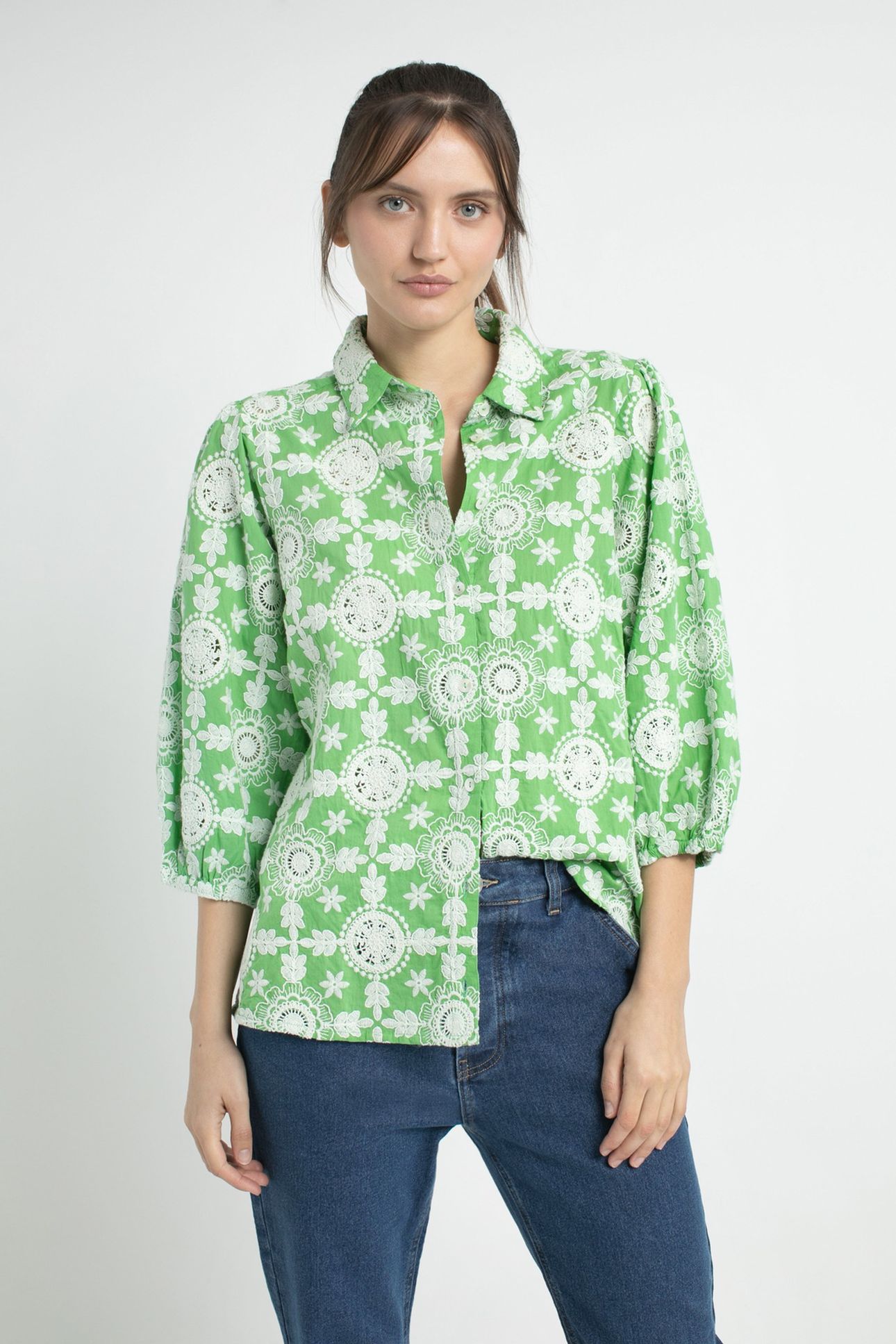 DEVAN BLOUSE PARROT GREEN 1
