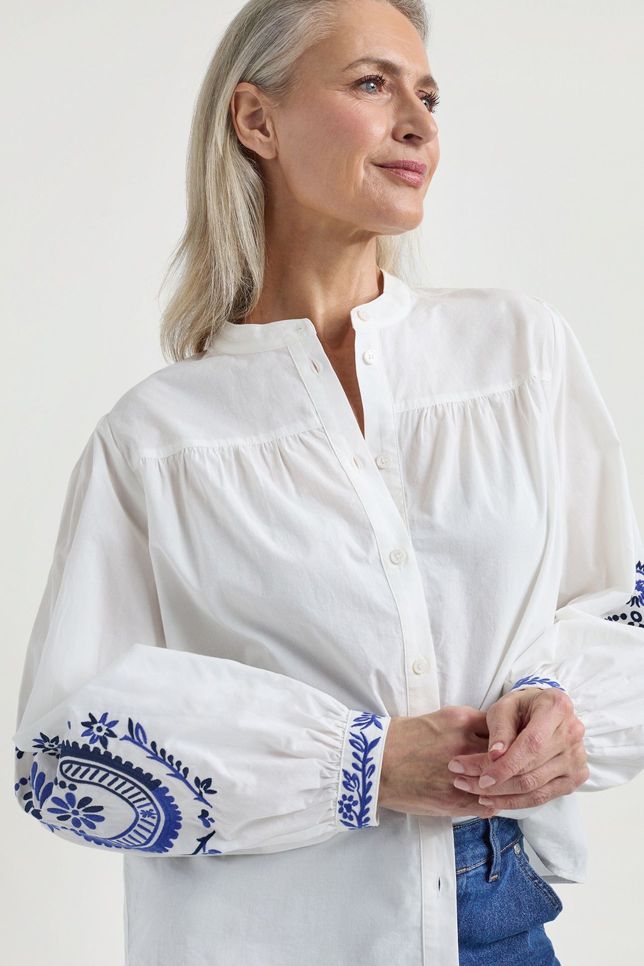 JORIS BLOUSE ROYAL BLUE PRINT 1