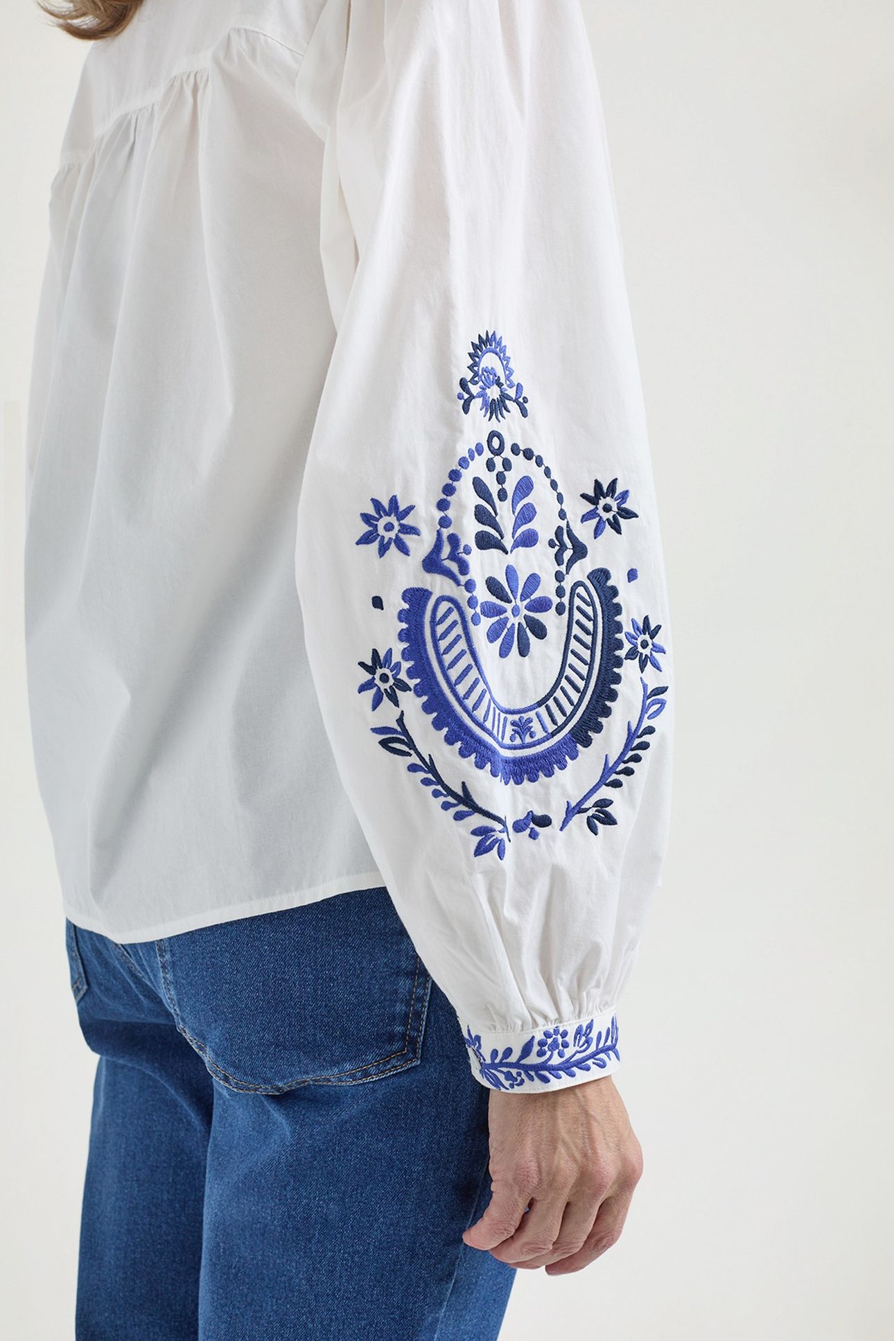 JORIS BLOUSE ROYAL BLUE PRINT 2
