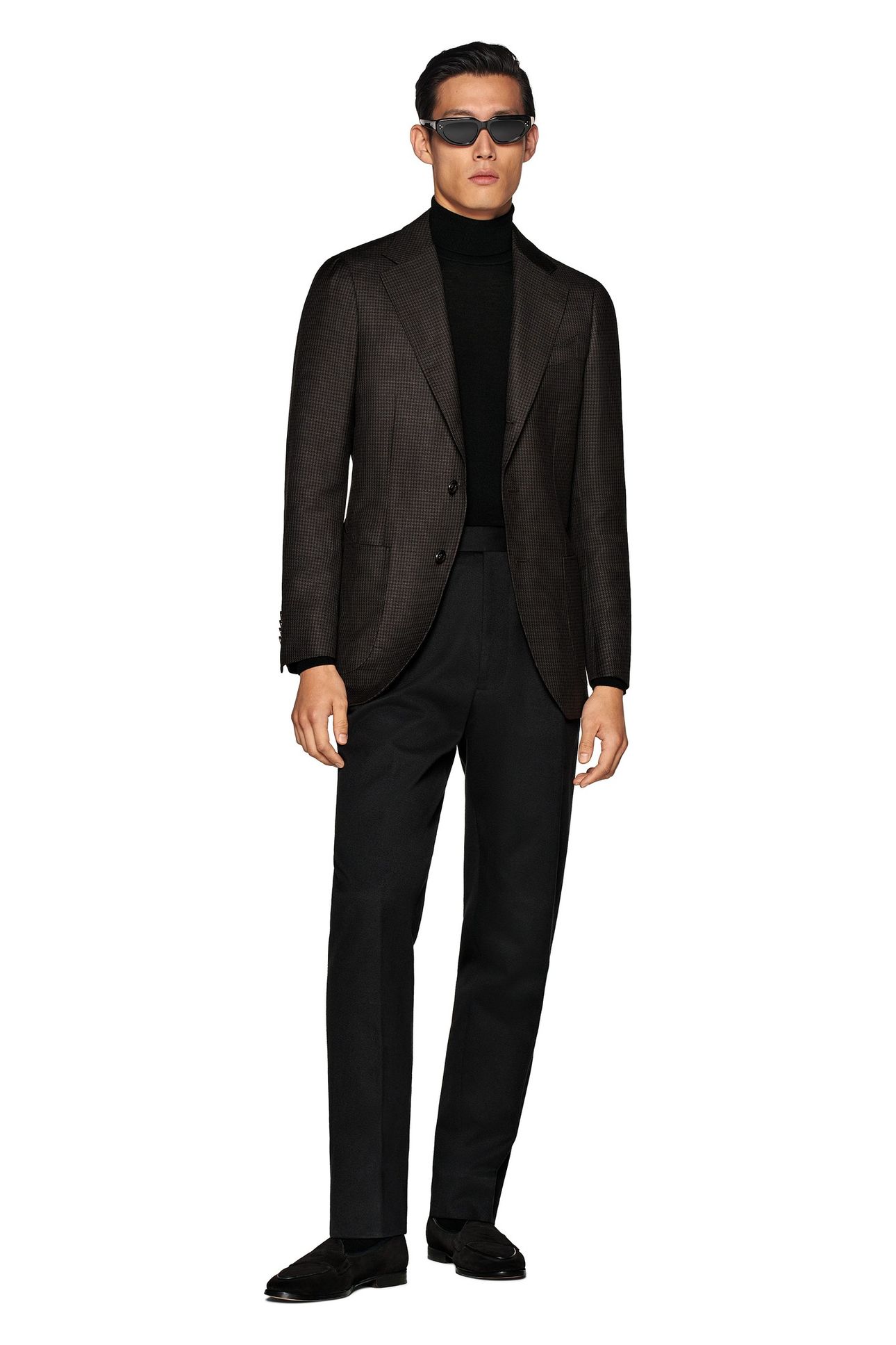 HAVANA MID BROWN HOUNDSTOOTH BLAZER 3