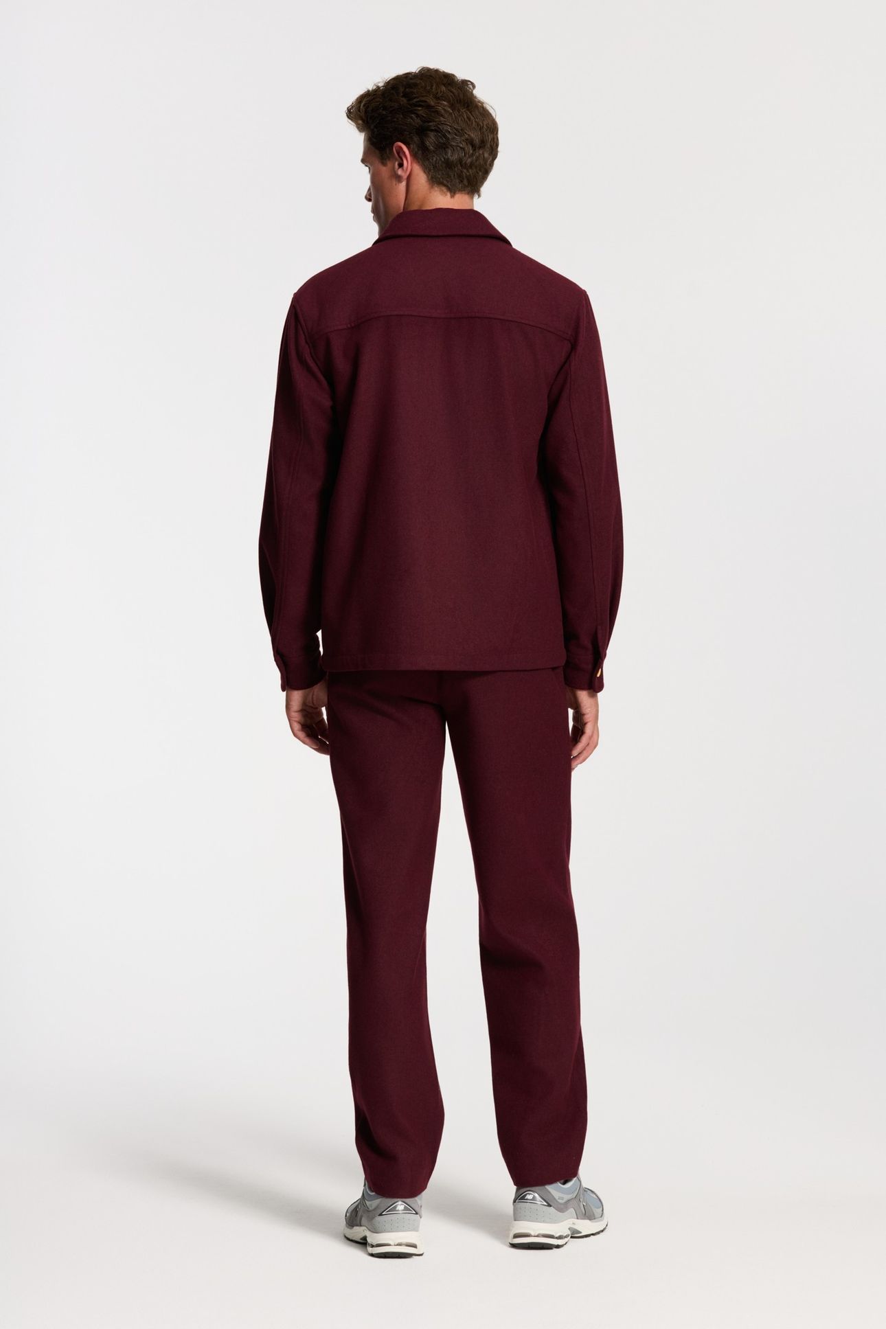 FORD WOOL BLEND STRAIGHT FIT TROUSERS RED EARTH 5